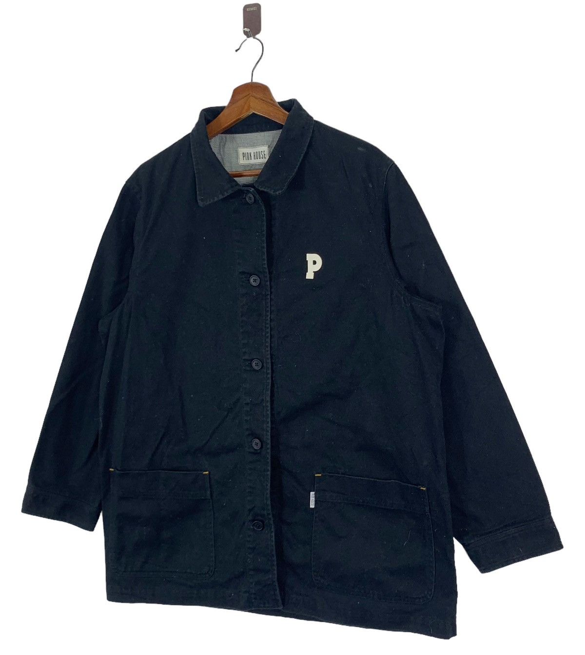 Designer × Vintage VINTAGE PINK HOUSE DENIM BLACK BUTTON JACKET Size US L / EU 52-54 / 3 - 4 Thumbnail