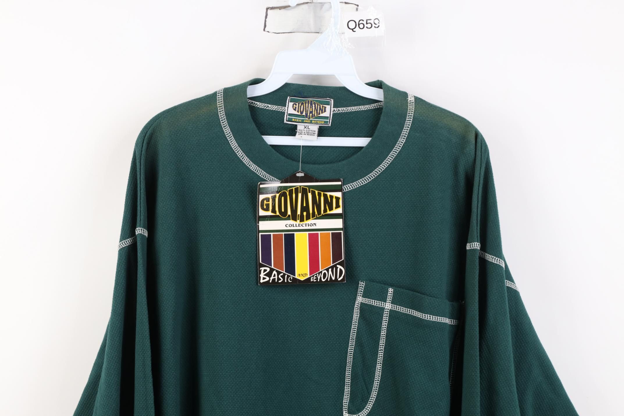 Vintage Deadstock Vintage 90s Streetwear Fit Thermal Knit T-Shirt Size US XL / EU 56 / 4 - 2 Thumbnail