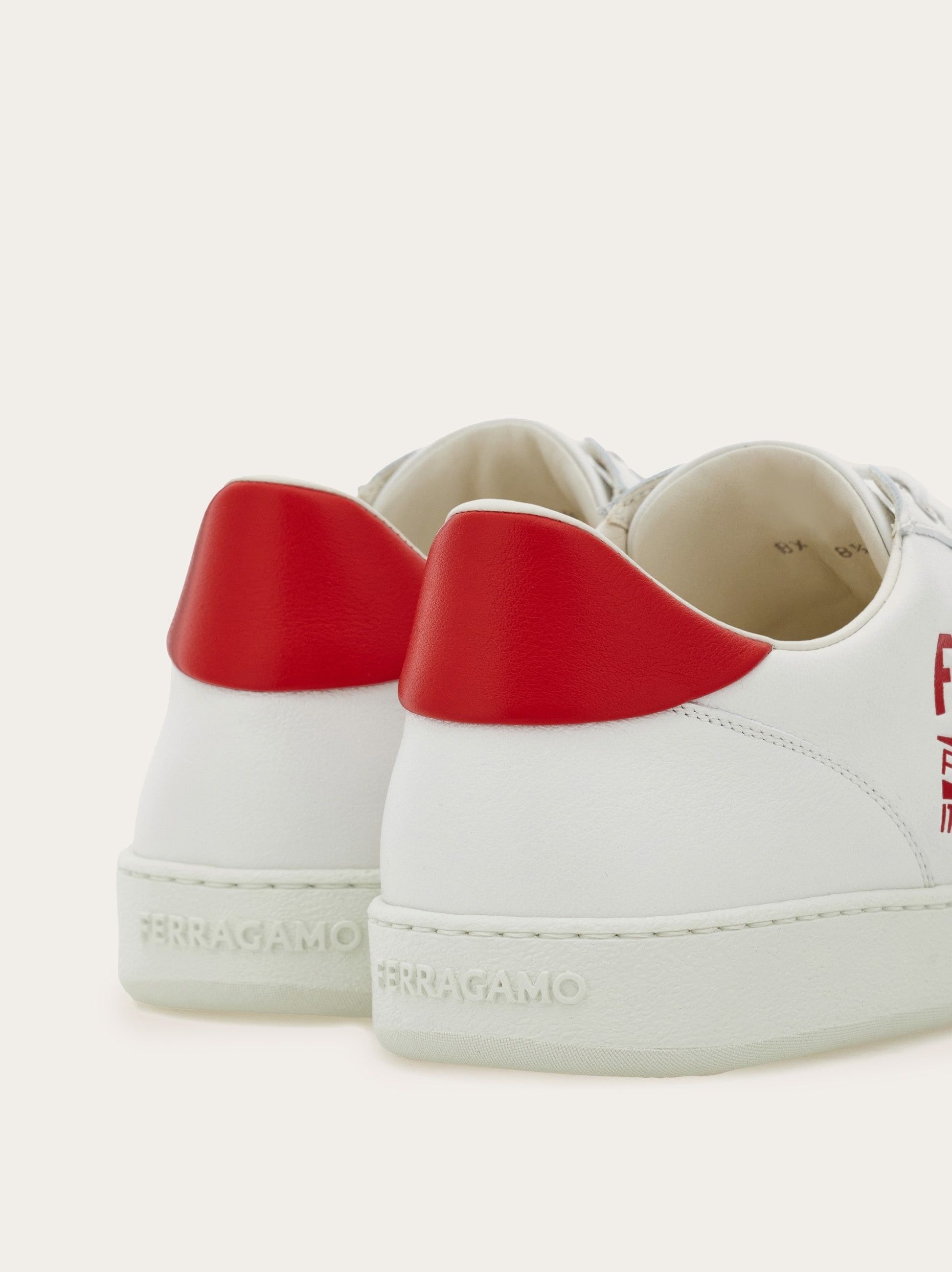 Salvatore Ferragamo o1s1rm0126 Low-Top Sneakers in White/Red Size US 12 / EU 45 - 3 Thumbnail