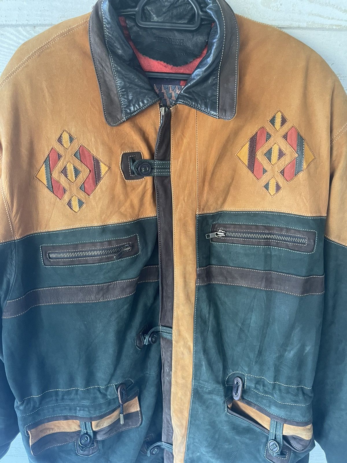 Vintage MUNPER LEATHER JACKET SPAIN Size US L / EU 52-54 / 3 - 4 Thumbnail