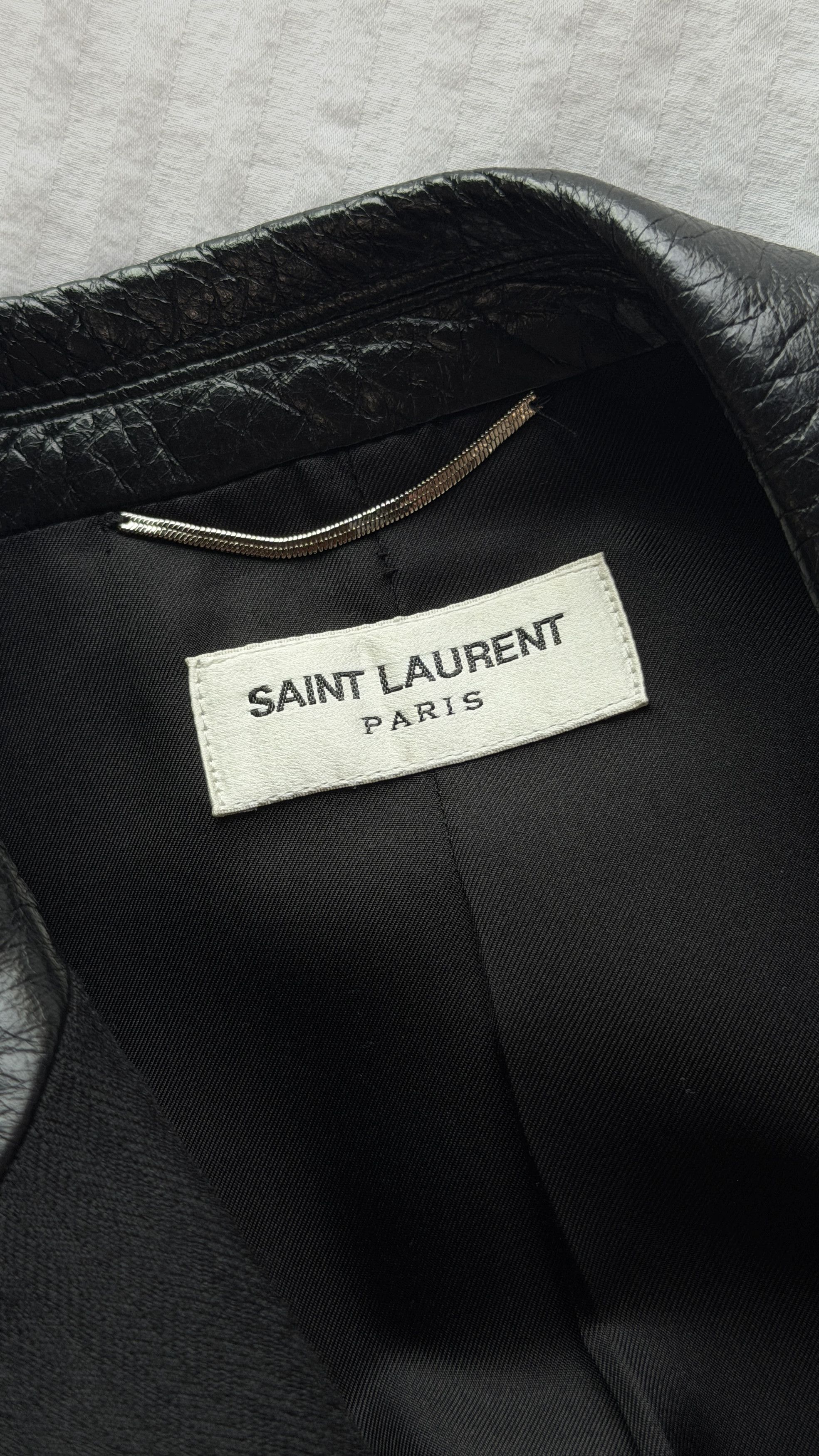 Saint Laurent Paris Saint Laurent SS19 Runway leather shoulder blazer Size 46R - 6 Thumbnail