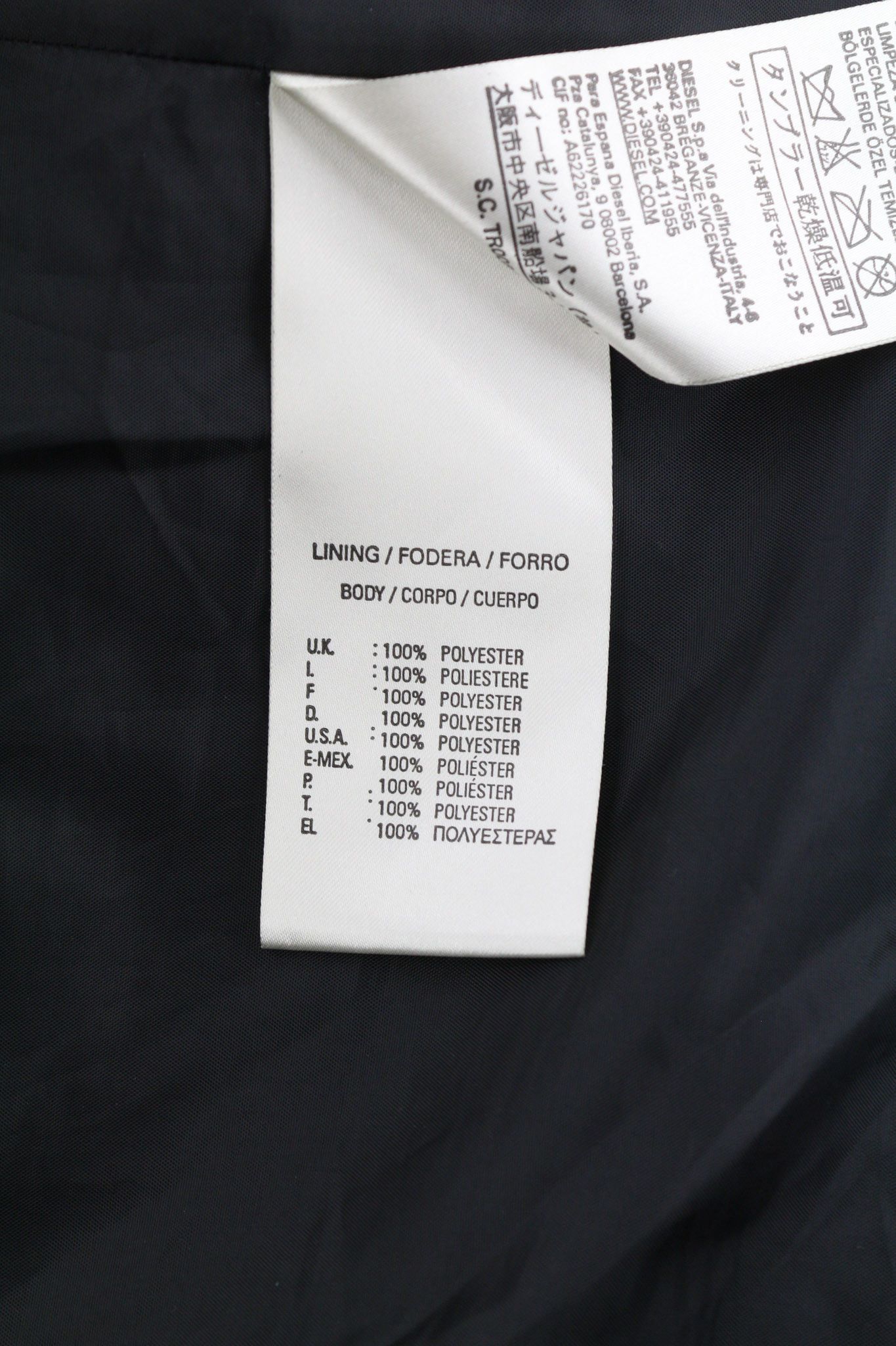 Diesel L Black Lambskin Leather Zip Band Neck Jacket 81730 Size US L / EU 52-54 / 3 - 9 Thumbnail