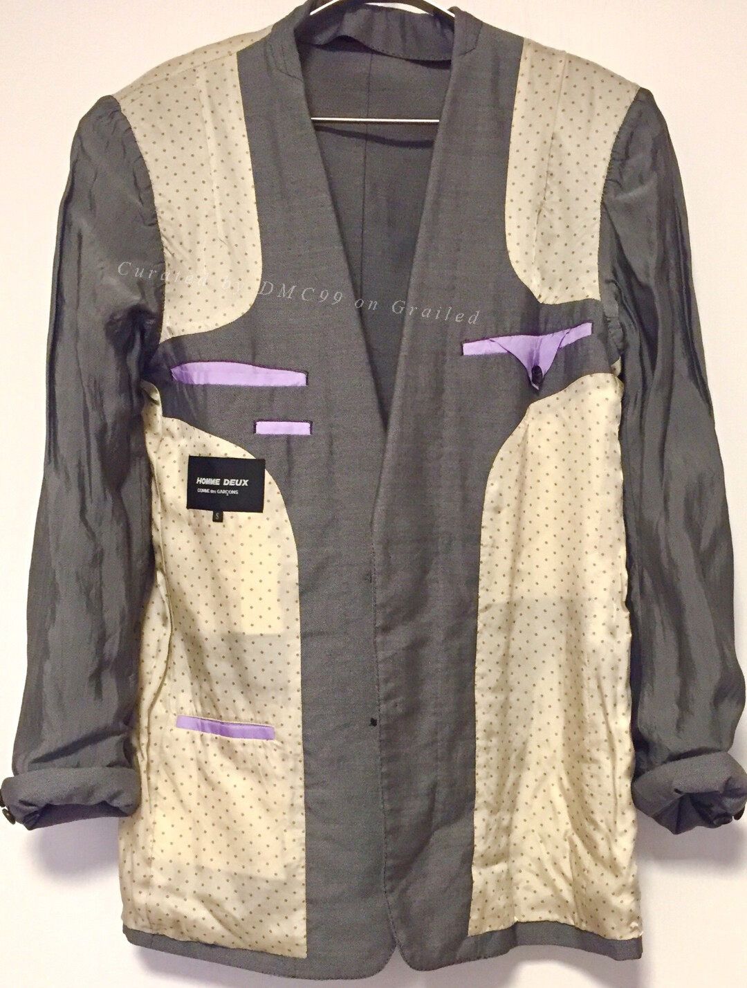 Rei Kawakubo Comme des Garcons Deux Silk Wool Blazer Size US S / EU 44-46 / 1 - 1 Thumbnail