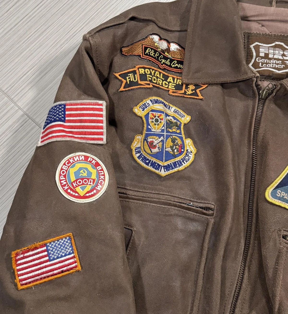 Vintage Vintage First Genuine Leather Patchwork Jacket (Size XL) Size US XL / EU 56 / 4 - 3 Thumbnail