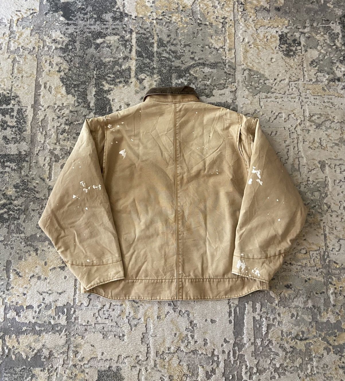 Beams Japan FW22 BEAMS PAINT SPLASH DETROIT JACKET BEIGE Size US M / EU 48-50 / 2 - 4 Thumbnail