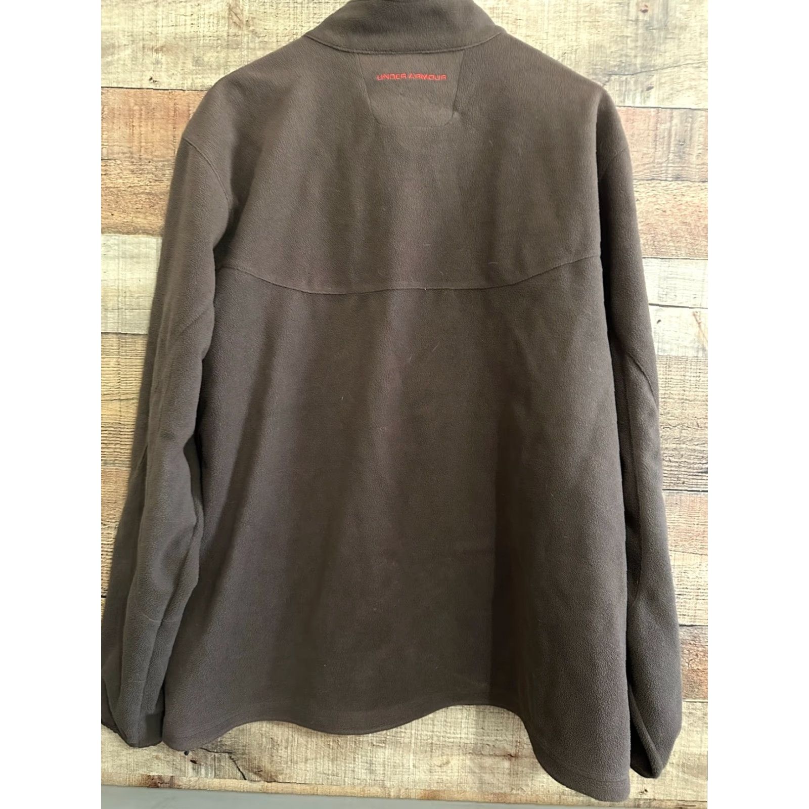 Under Armour Under Armour Jacket Soft Shell Fleece Full Zip Audio Pocket Brown XL Men Regular Size US XL / EU 56 / 4 - 2 Thumbnail
