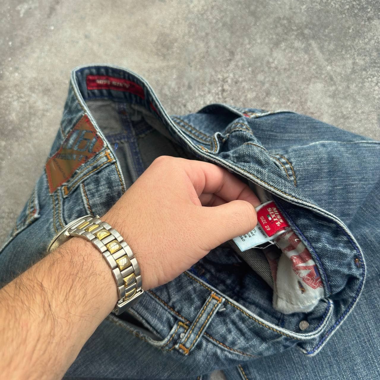 Miss Sixty × Vintage Miss Sixty Vintage Y2K Extra Low Rise Flared Denim Jeans Size 29" - 11 Thumbnail