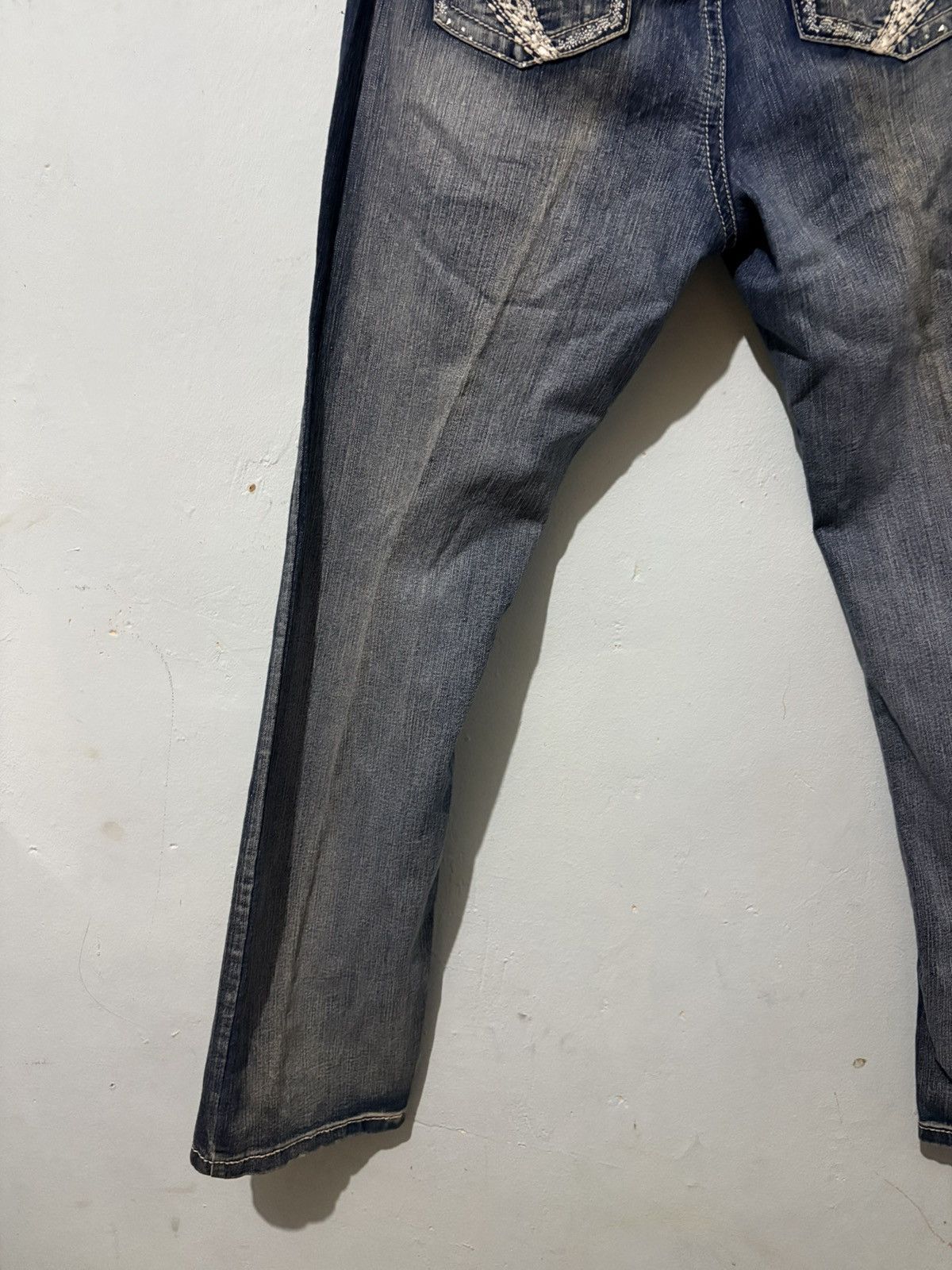 Japanese Brand Atiya Jeans Streetwear Low Flared Denim Jeans Size US 37 - 10 Thumbnail