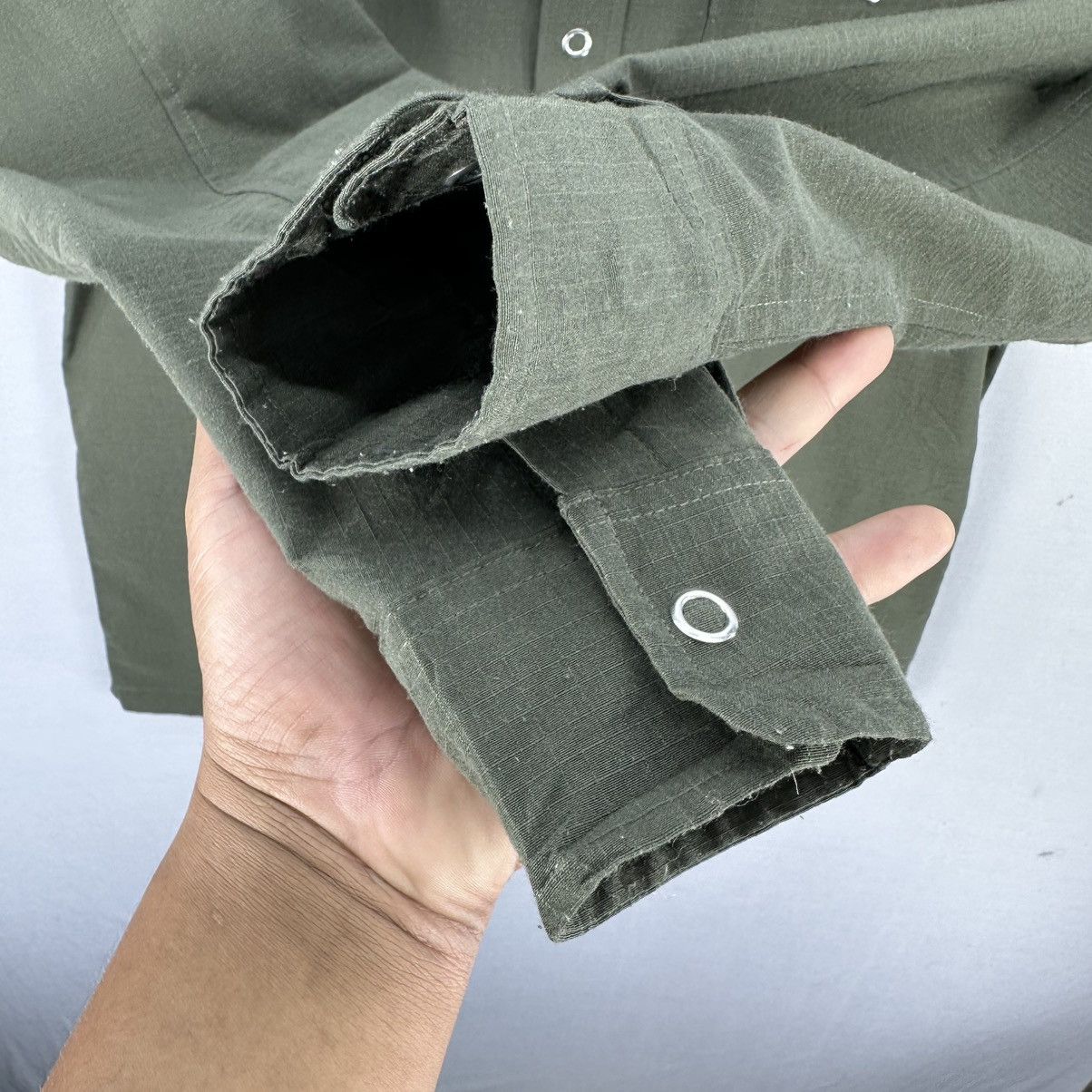Flannel Logosdays Ripstop Olive Green Flannel Embroidery Logo Pocket Size US S / EU 44-46 / 1 - 11 Thumbnail