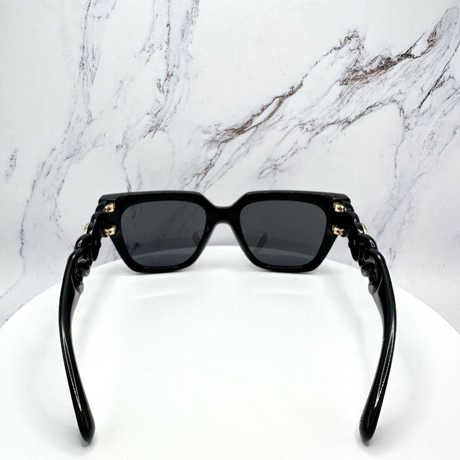 Versace NEW Versace Sunglasses Black Gold Medusa Logo Chain Arms Size ONE SIZE - 9 Thumbnail