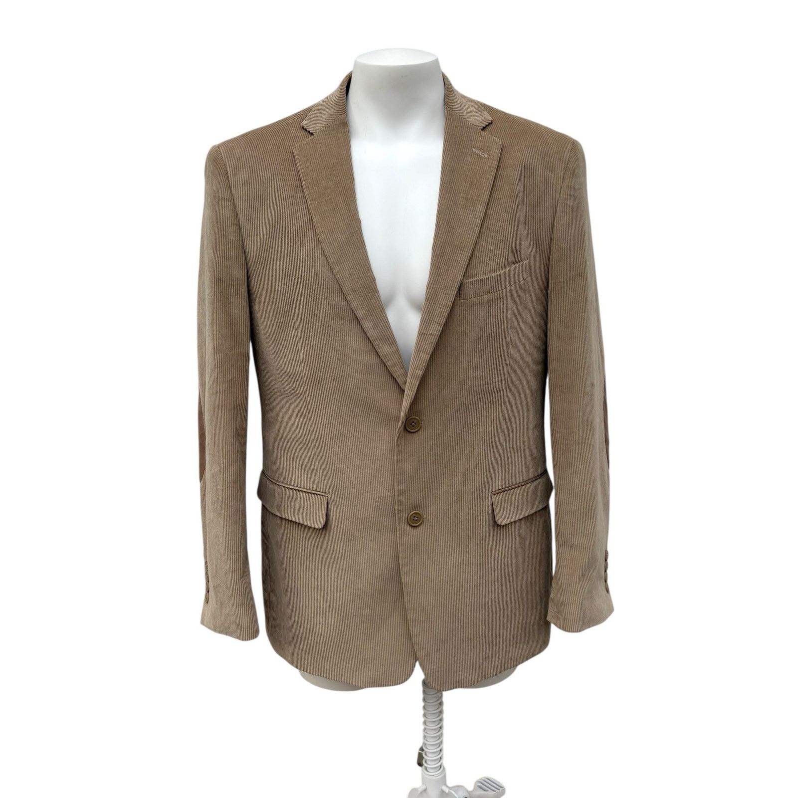 Saddlebred Saddlebred Heritage Corduroy Blazer Jacket Sz 42L Tan Preppy Size 42L - 2 Thumbnail