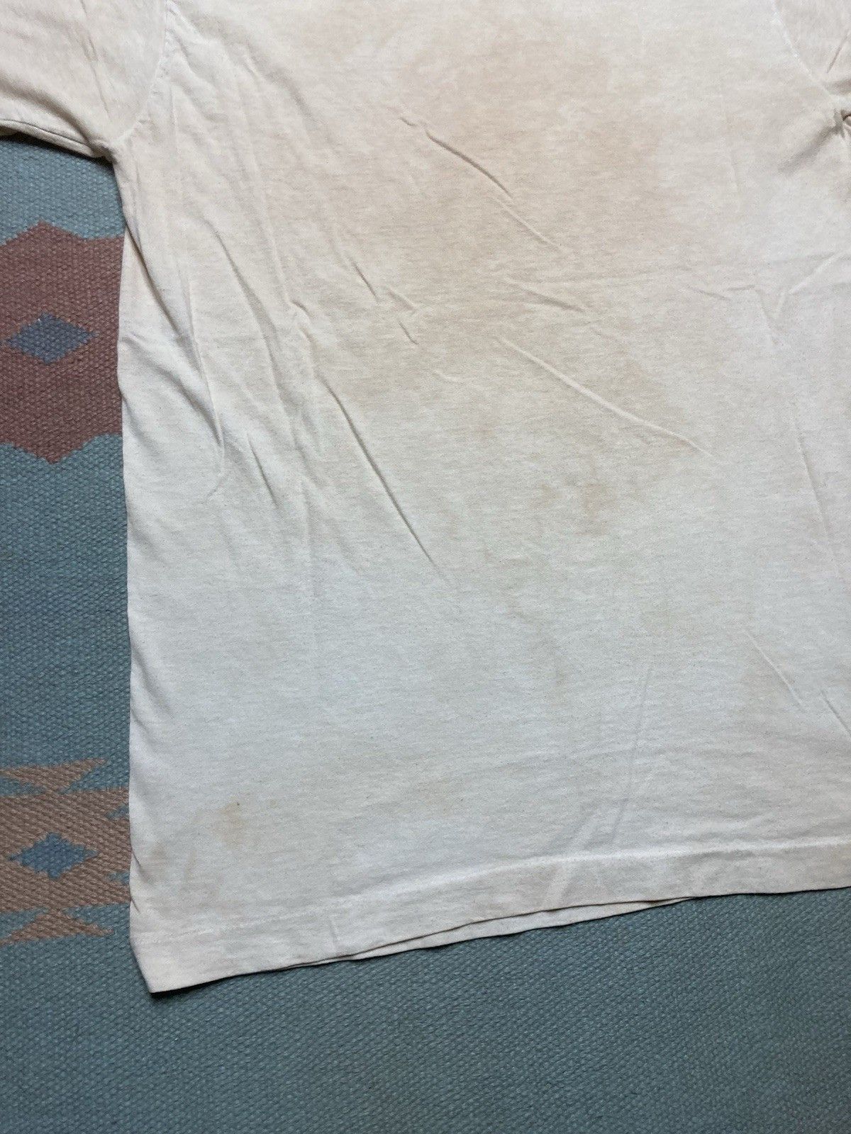Vintage 80s blank white t shirt BVD grunge soft cotton worn large Size US L / EU 52-54 / 3 - 8 Thumbnail