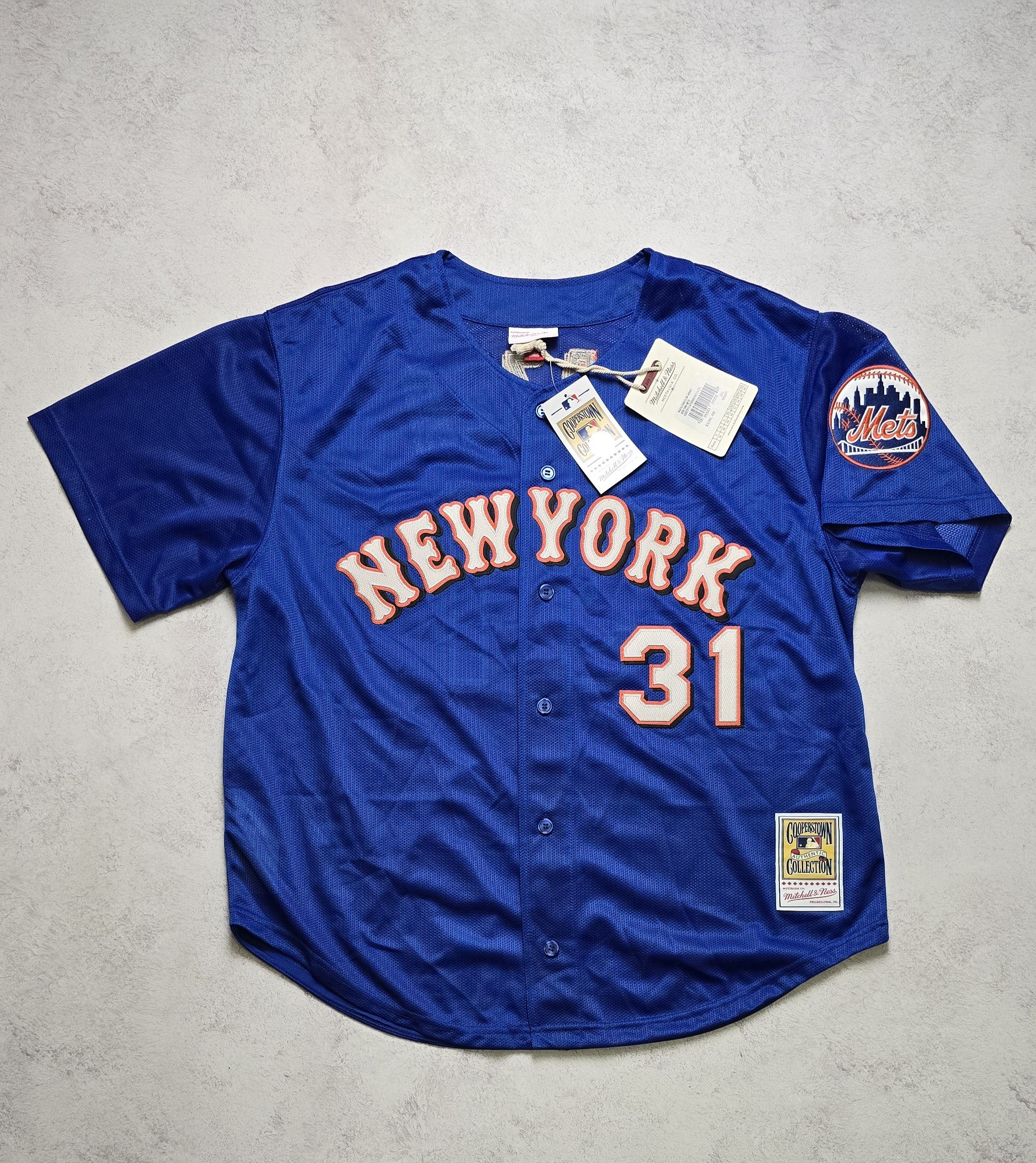 Mitchell & Ness Mike Piazza New York Mets 1999 Button Jersey Size US XXL / EU 58 / 5 - 1 Thumbnail