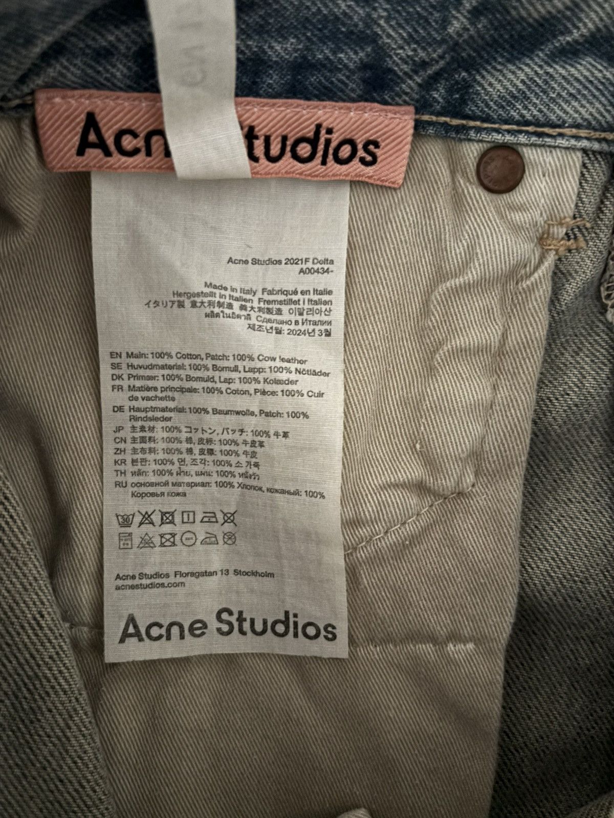 Acne Studios Acne Studios 2021f Delta Size US 29 - 6 Thumbnail