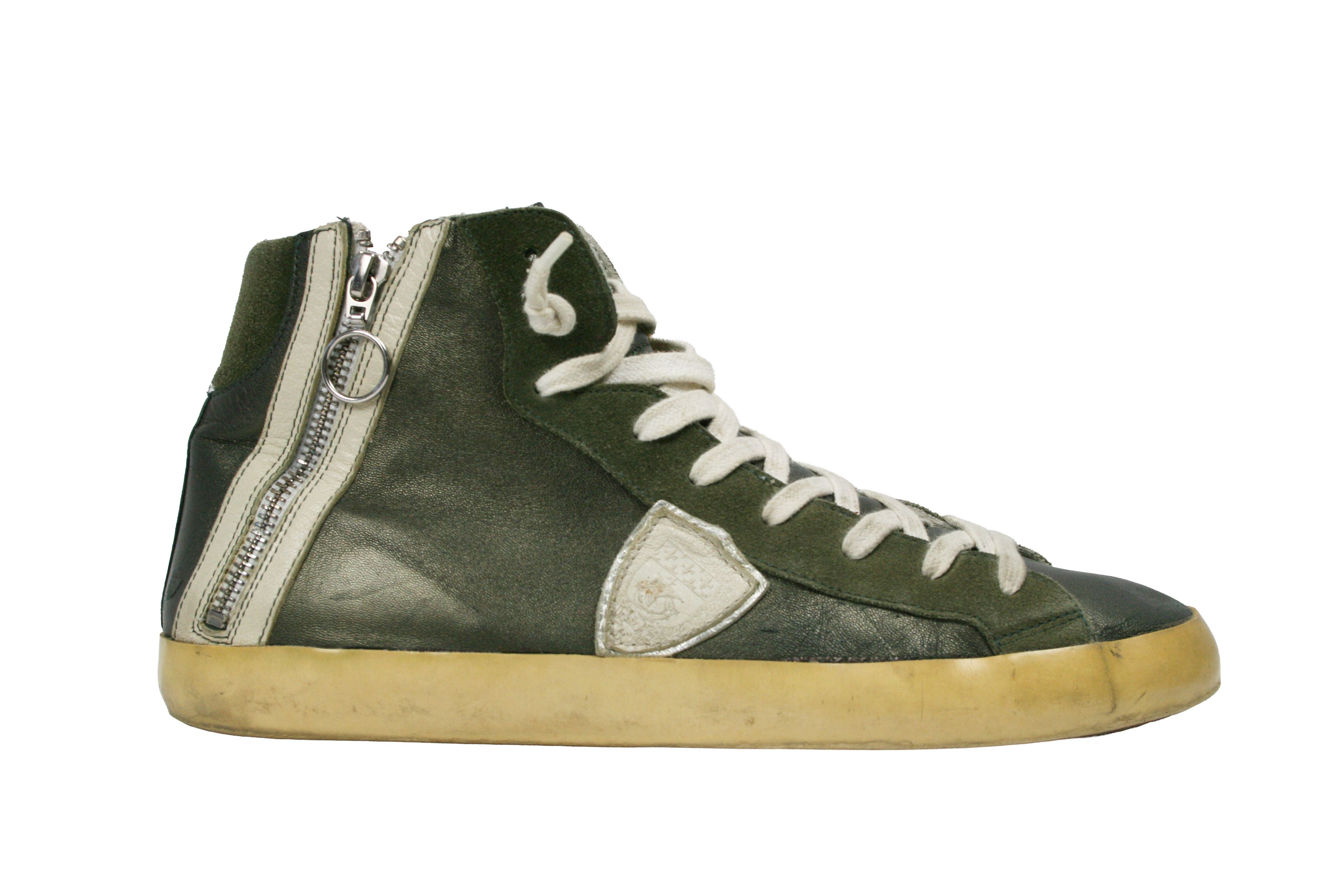 Philippe Model PRSX "Distressed" Grunge Mid Sneakers Size US 9 / EU 42 - 1 Thumbnail