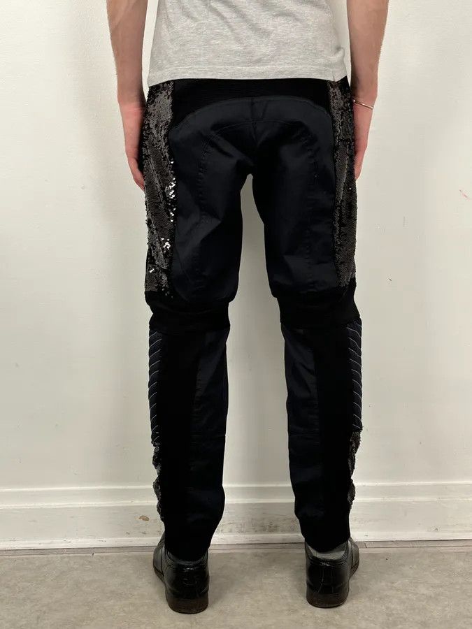 Iceberg 2000s Iceberg Black Cotton Sequin Biker Pants Size US 30 / EU 46 - 4 Thumbnail