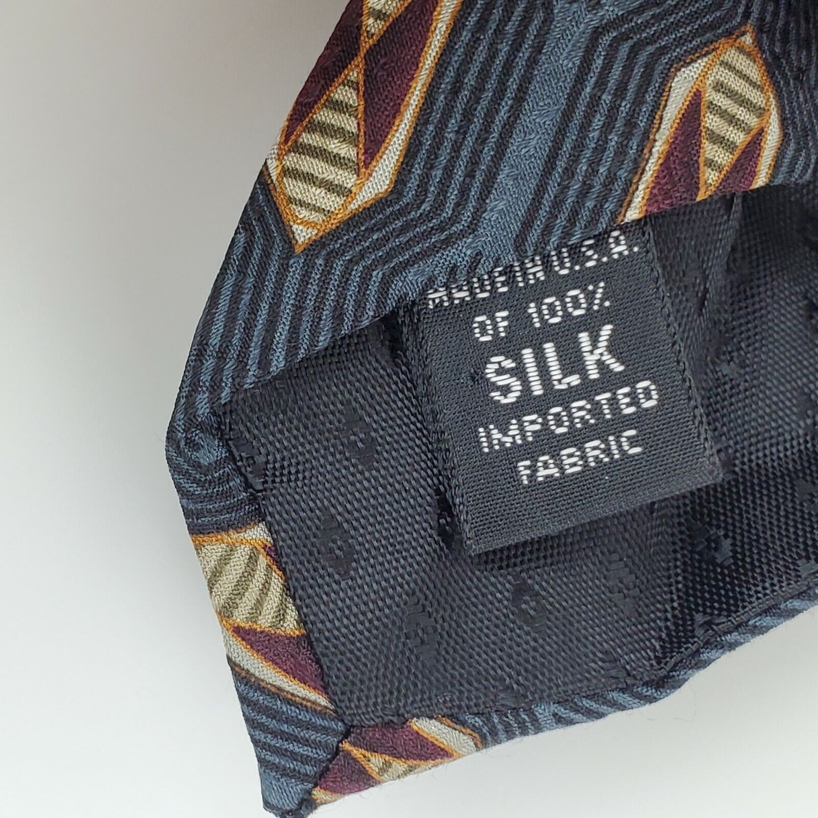 Croft & Barrow Croft & Barrow Blue Geometric Silk Tie Wide Size ONE SIZE - 4 Thumbnail