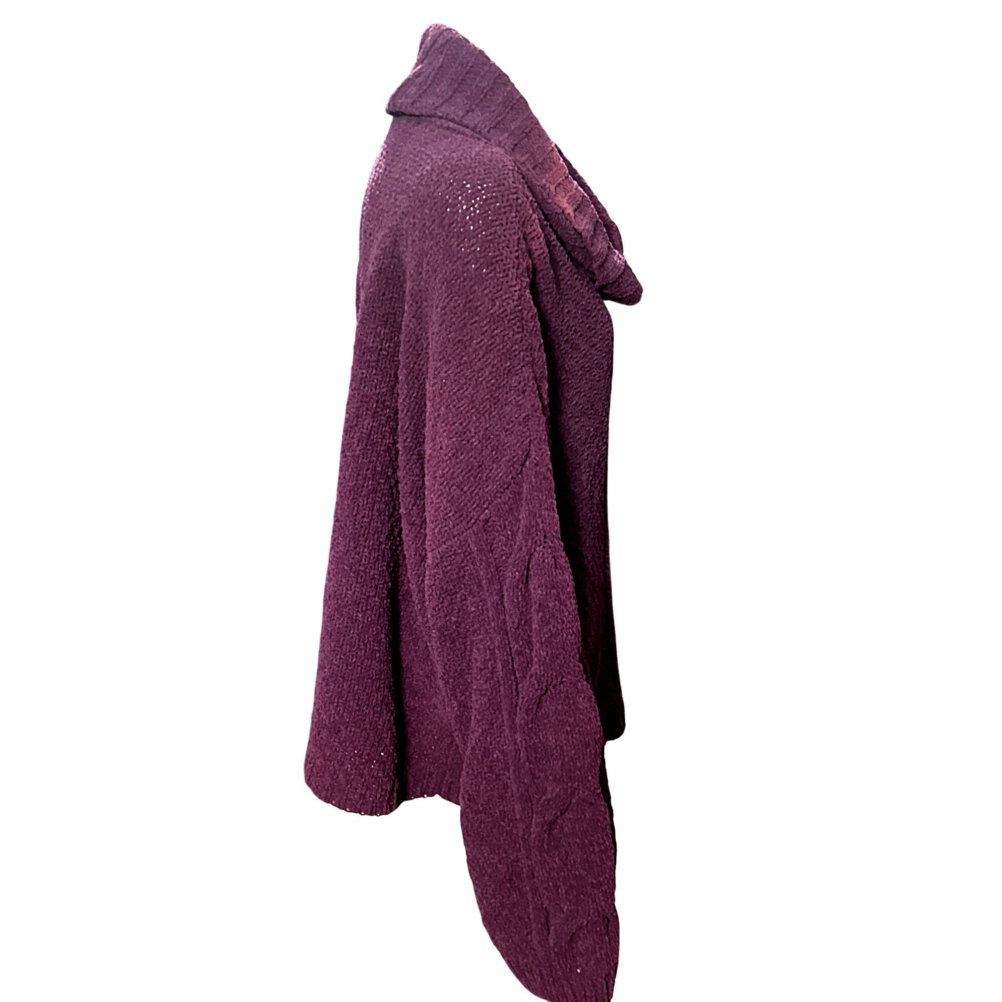 Seven 7 Seven7 Cable Knit Purple Cowl Neck Sweater Cozy Premium Qual Size XXL / US 16-18 / IT 52-54 - 5 Thumbnail