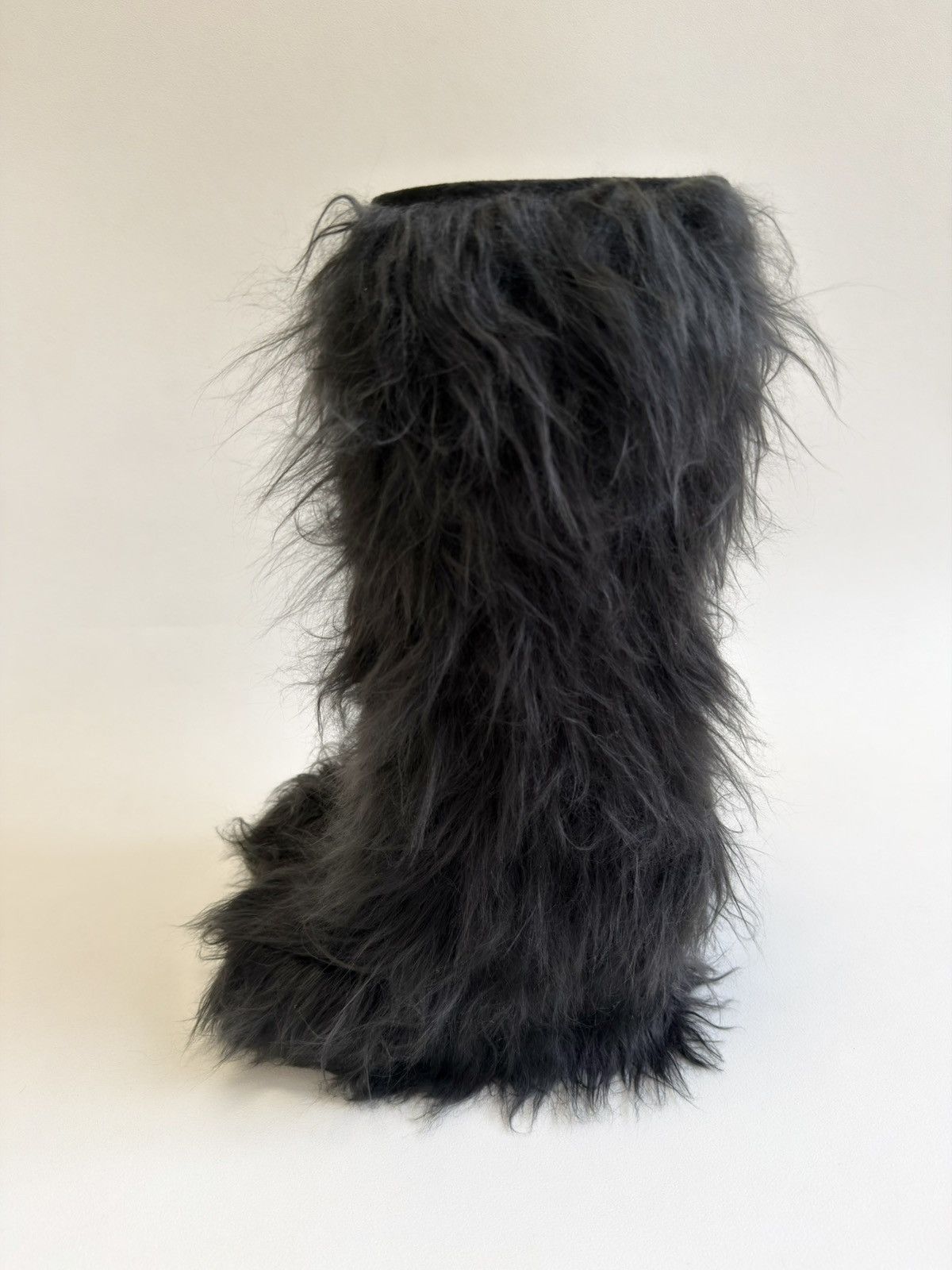 Miu Miu Eco Mongolian Faux Fur Tall Boots Size US 6.5 / IT 36.5 - 14 Thumbnail