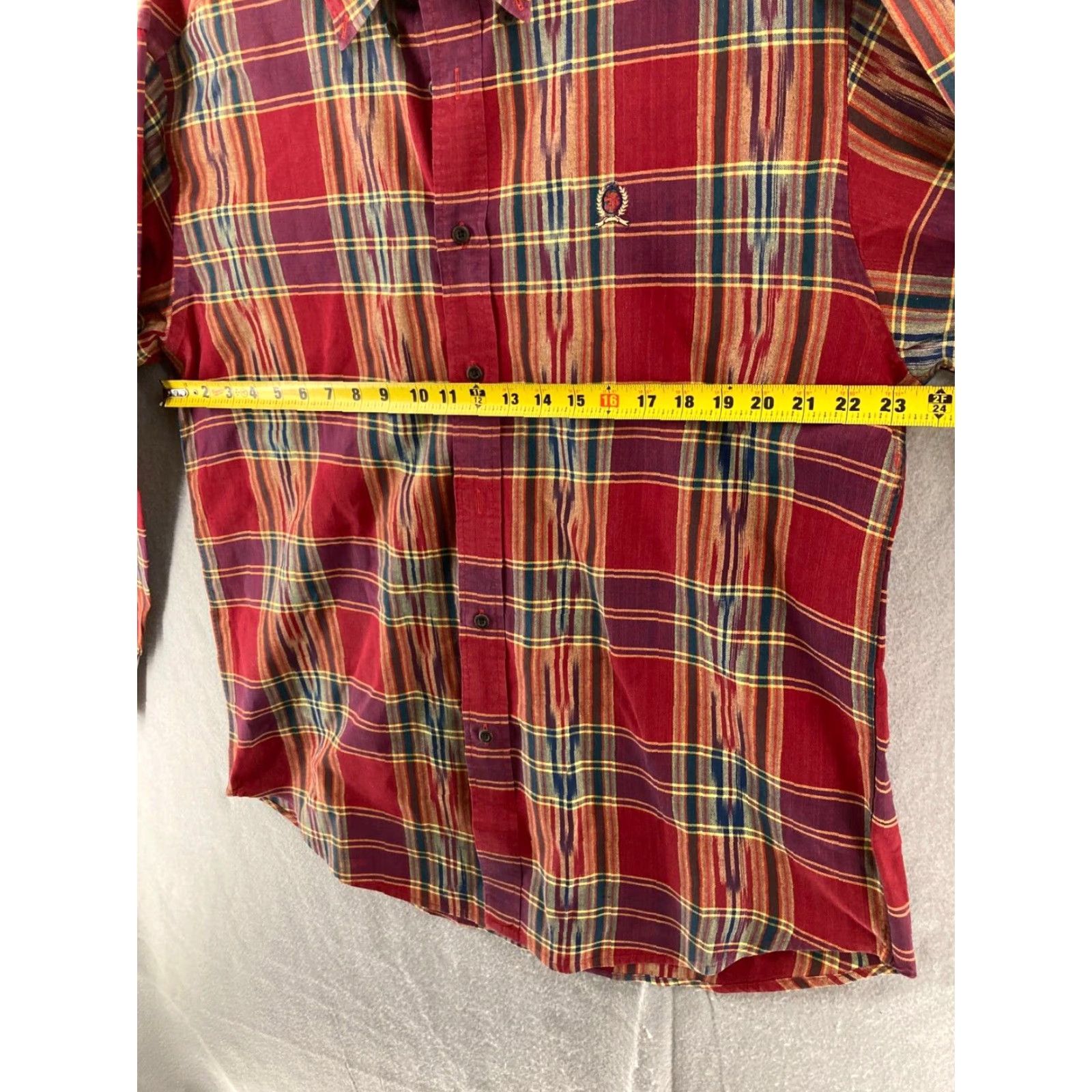 Tommy Hilfiger VINTAGE Tommy Hilfiger Shirt Mens Large Plaid Flannel Southwestern 90s Size US L / EU 52-54 / 3 - 2 Thumbnail