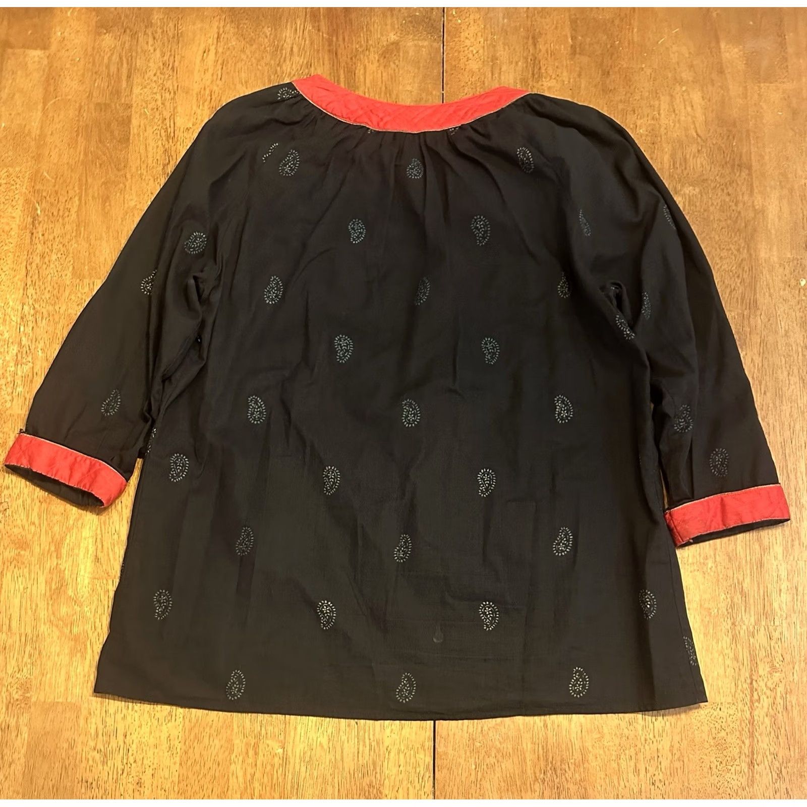 Vintage VINTAGE Desireé Blouse Top 38 Black India Polka Dot Lace Bow 80s Retro Womens Size XS / US 0-2 / IT 36-38 - 4 Thumbnail