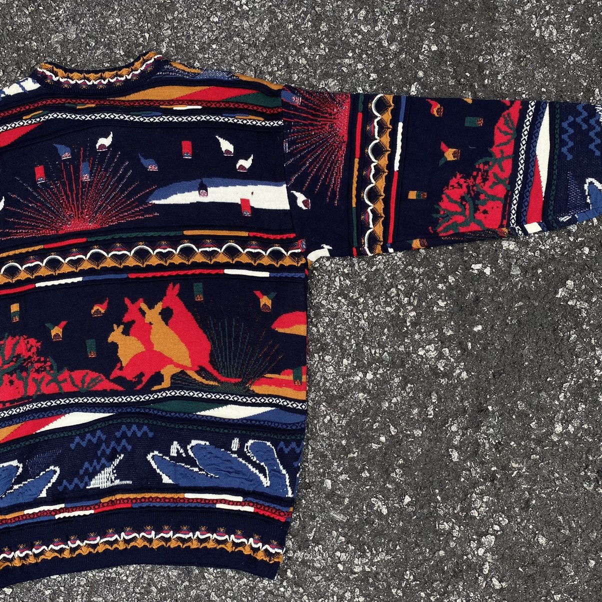 Coogi × Vintage Vintage Art Coogi Lookalike Sweater Cardigan Jacket Size US L / EU 52-54 / 3 - 8 Thumbnail