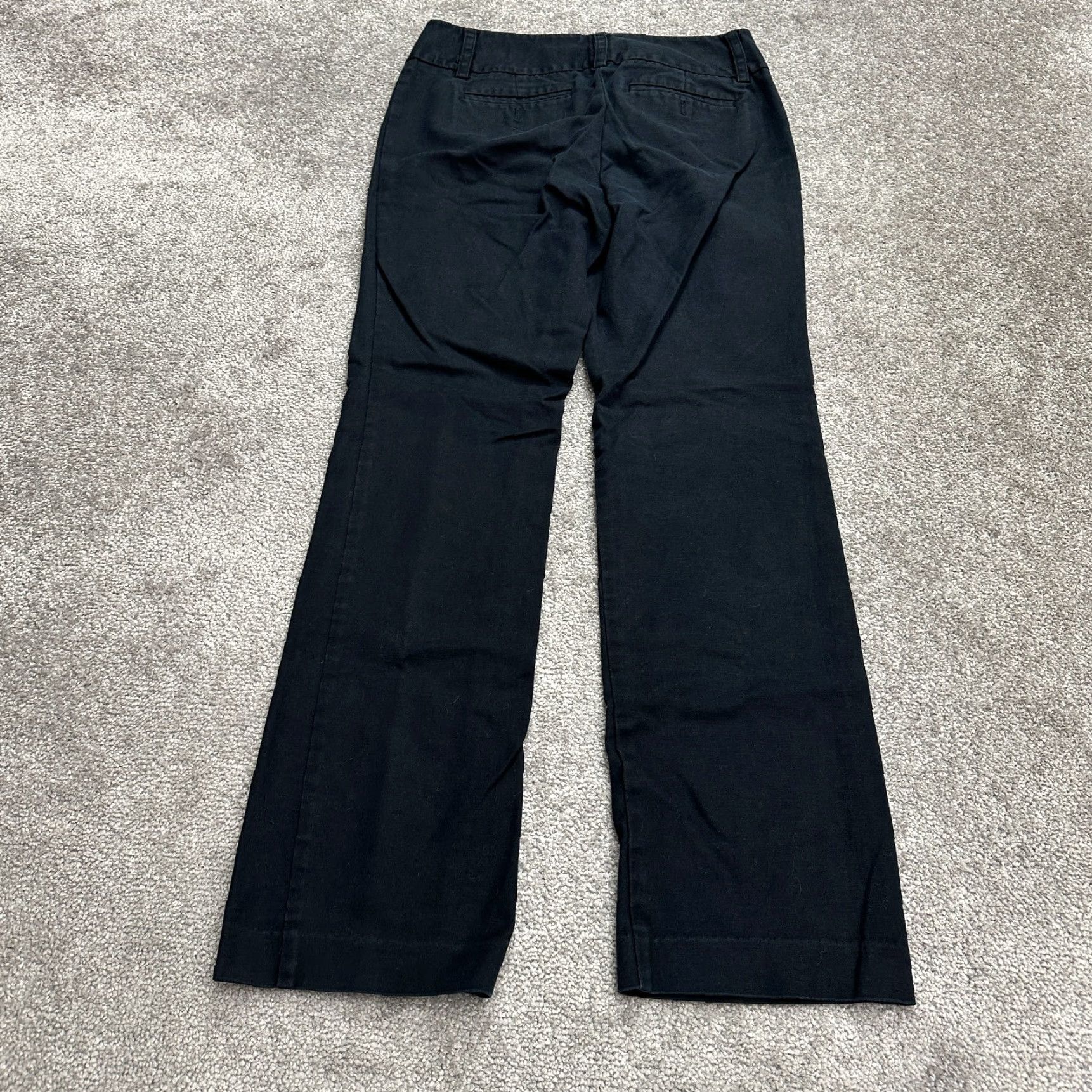 Vintage Dana Buchman Chino Pants Womens 4 Black Straight Leg 29.5" Inseam Regular Fit Size 27" / US 4 / IT 40 - 2 Thumbnail