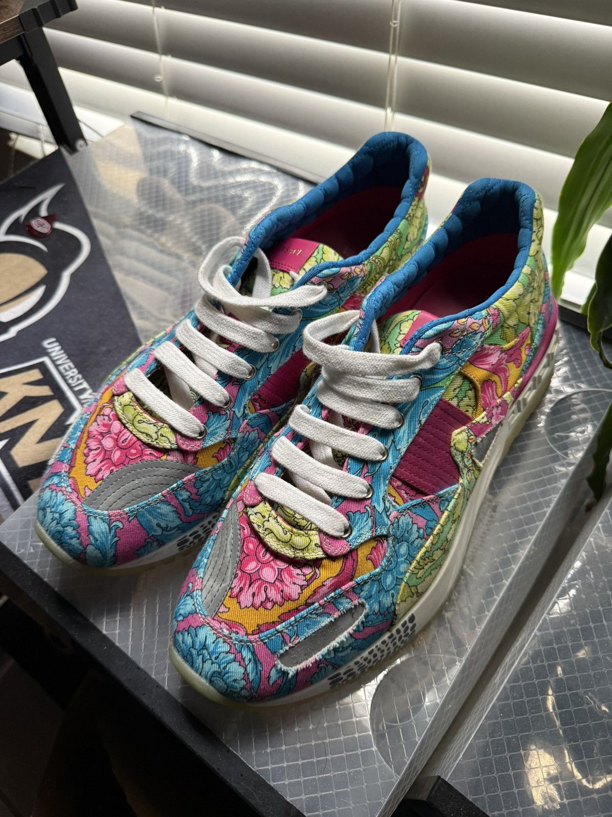 Versace Versace Men's Barocco-Print Canvas Runner Sneakers Size US 13 / EU 46 - 1 Thumbnail