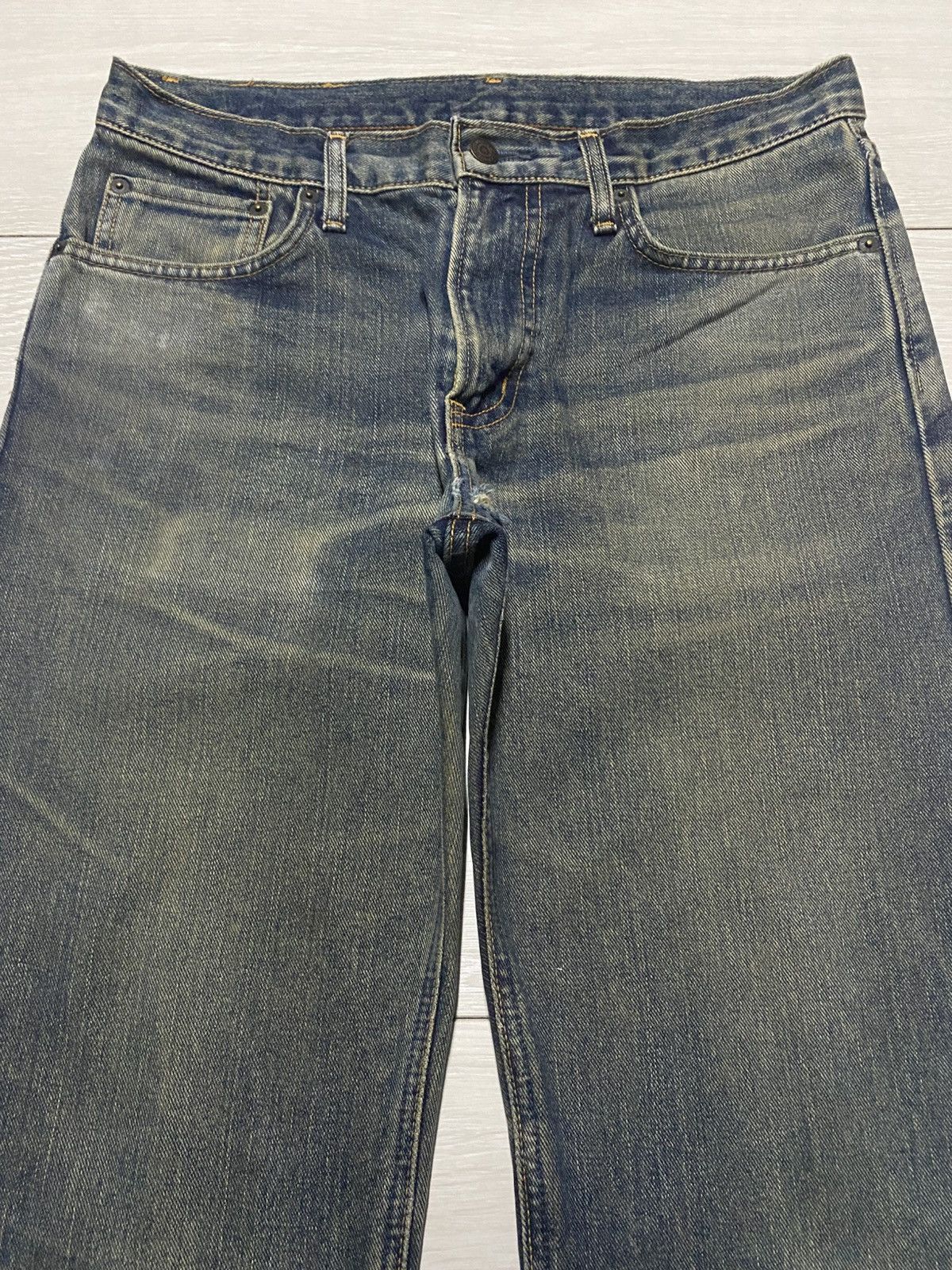 Japanese Brand Vintage Edwin 403 Revers Faded Loose Jeans Size US 32 / EU 48 - 3 Thumbnail