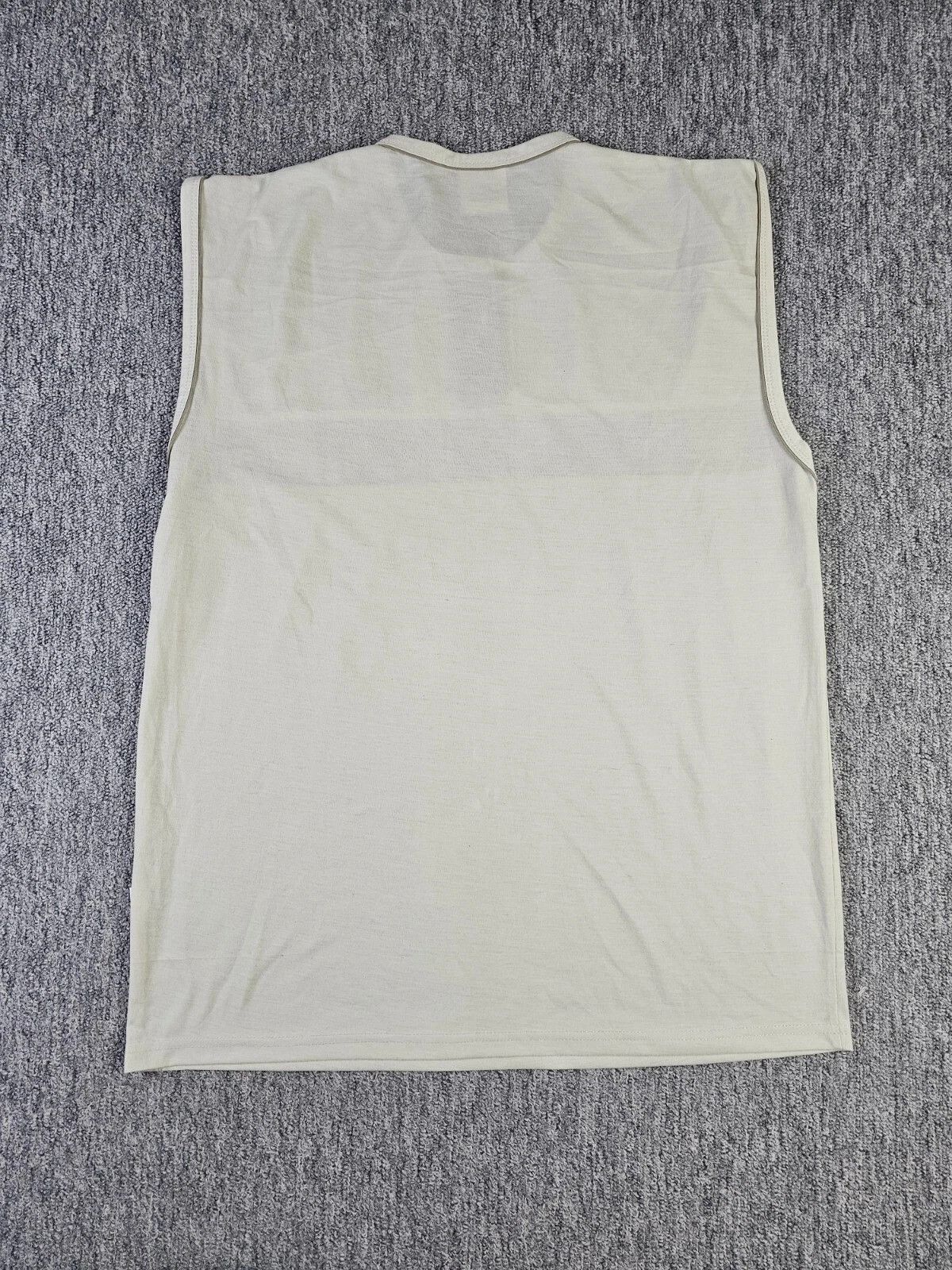 Adidas Adidas Vintage Mesh Sleeveless Polo Tank Top Cream Men 2XL Size US XXL / EU 58 / 5 - 4 Thumbnail