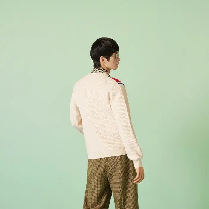 Gucci o1loc1c0226 739962 Knit Cotton Cardigan With Patch Size US XS / EU 42 / 0 - 6 Thumbnail