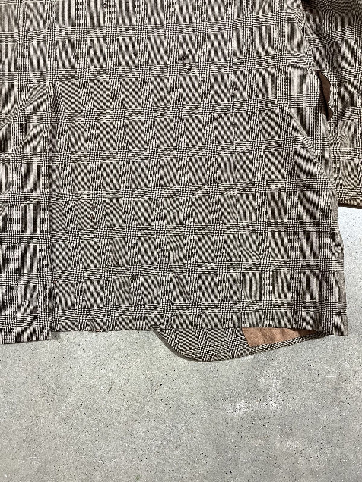 Vintage Vintage 30s-40s Brown Wool Striped Suit Blazer Size 36R - 7 Thumbnail