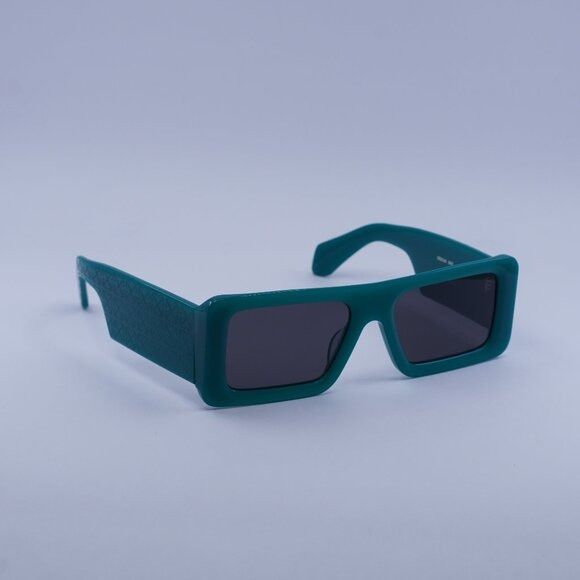 Off-White Off-White OERI140 TROY 5907 Sunglasses Teal Rectangle Frame Size ONE SIZE - 1 Thumbnail