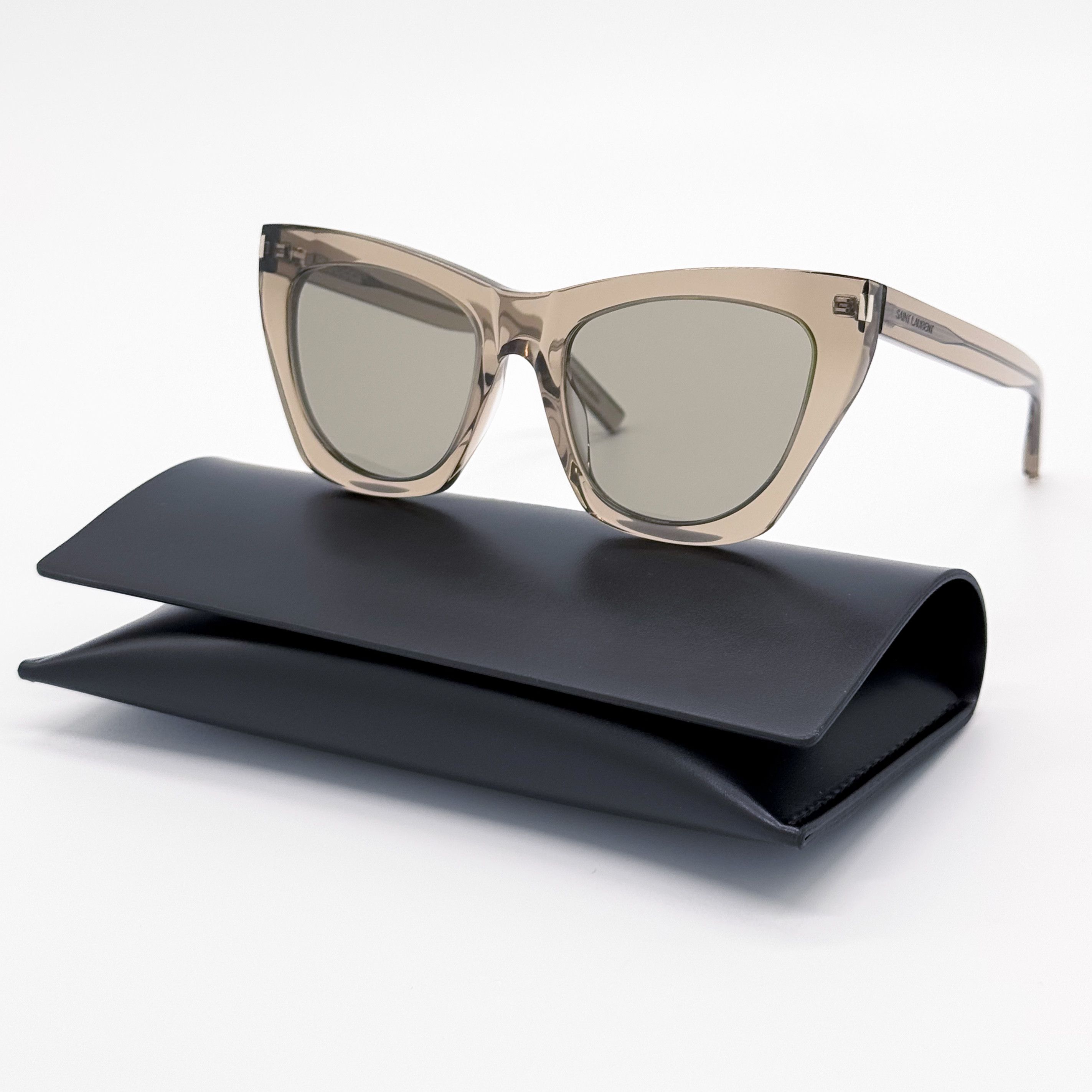 NEW SAINT LAURENT SL M81 004 WOMEN SUNGLASSES SLM81 BROWN GREY EYEWEAR Saint Laurent® SL M81 Sunglasses - EuroOptica™ NYC main image 4