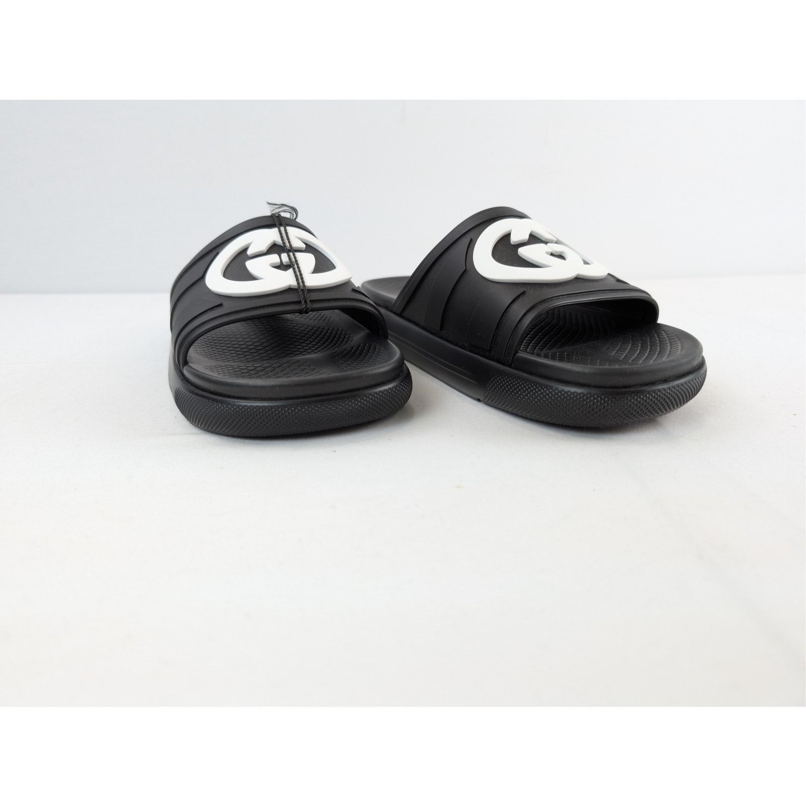 Gucci o1rshd1 Pursuit Logo Embossed Rubber Slide Slipper Black Size US 11.5 / EU 44-45 - 5 Thumbnail