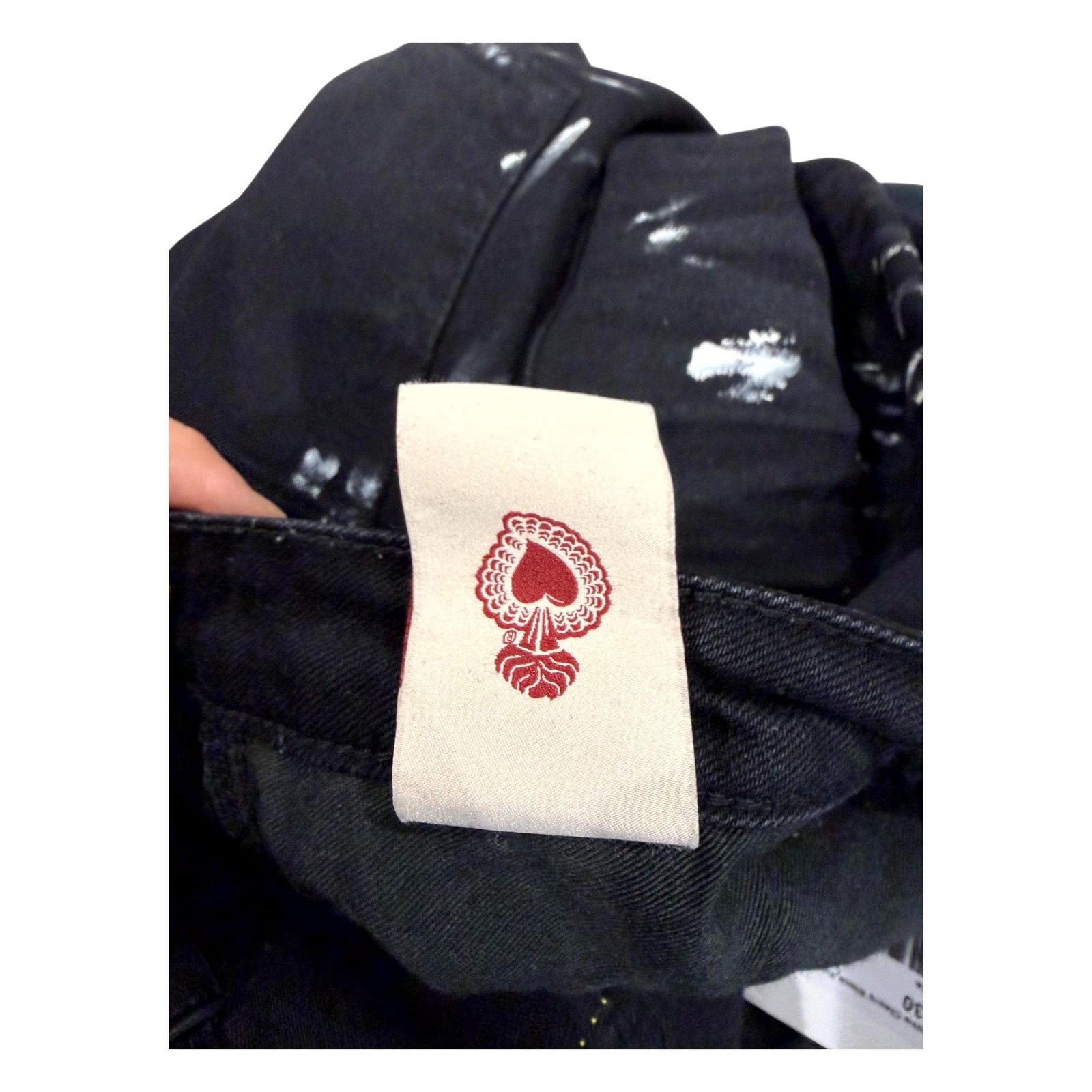 Whensmokeclears When Smoke Clears Paint Splatter Black Jeans Size US 30 / EU 46 - 5 Thumbnail