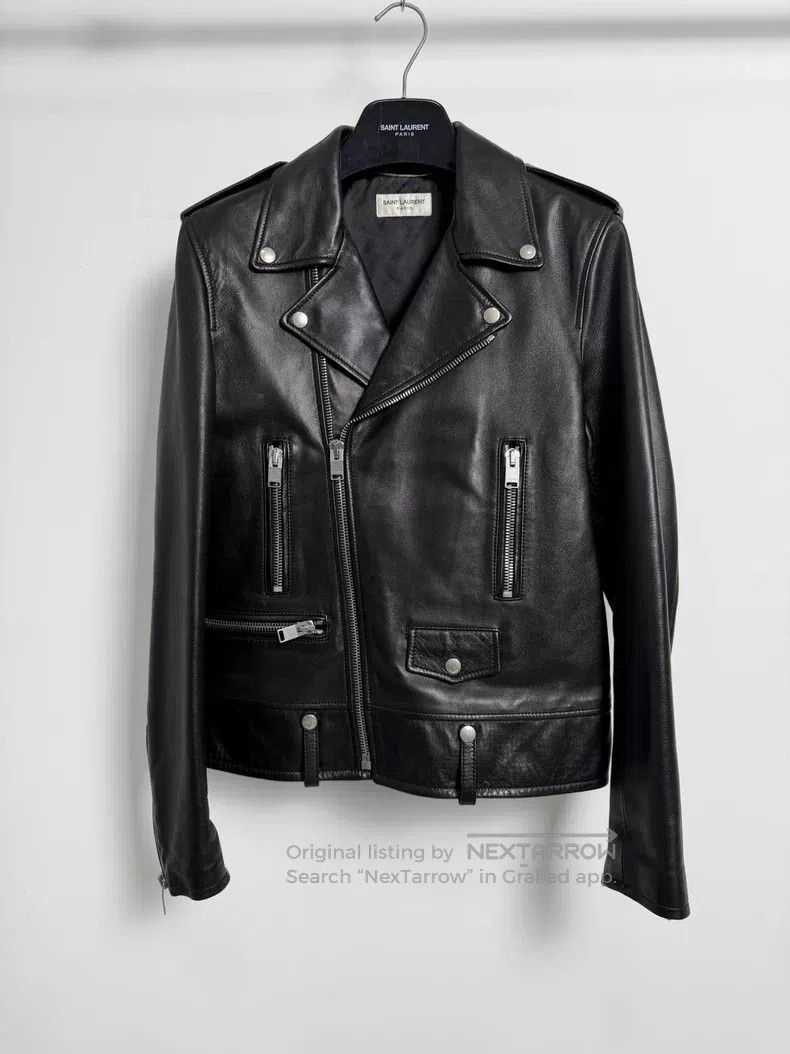 Saint Laurent Paris Saint Laurent Paris Black leather biker jacket Size US M / EU 48-50 / 2 - 1 Thumbnail