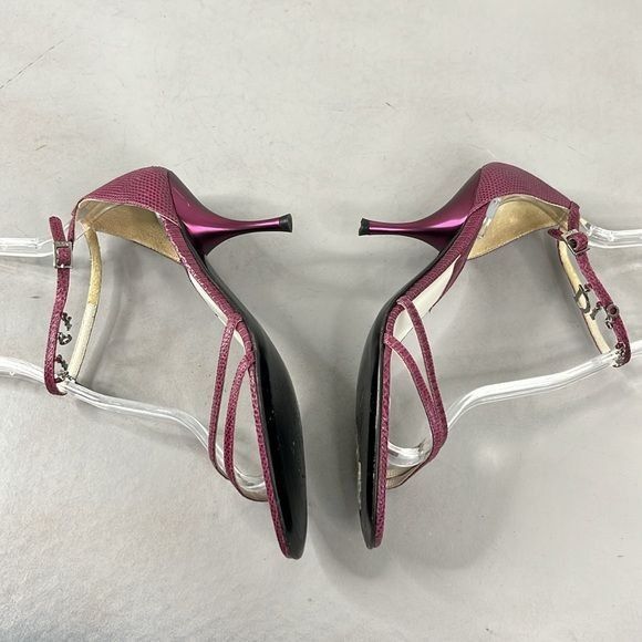 Dior × Vintage VTG DIOR Snake Strappy Letter Silver Dangle Charm Stiletto S Size US 8 / IT 38 - 7 Thumbnail