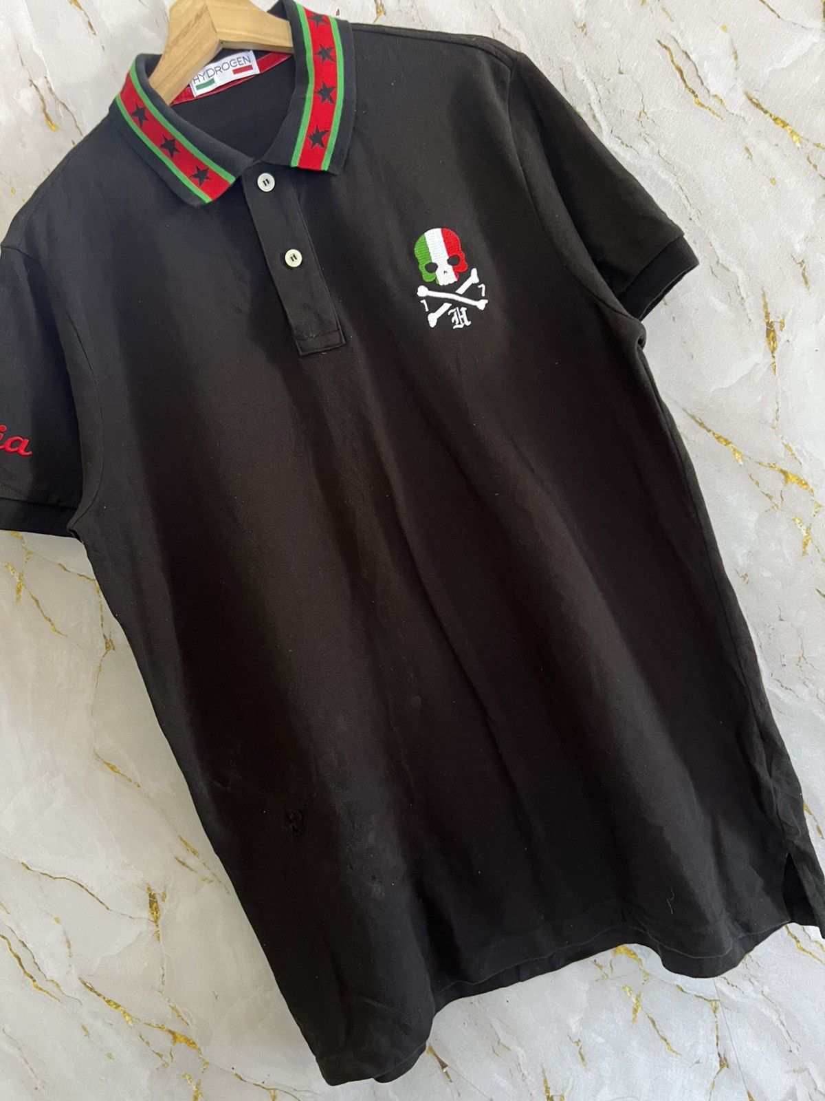 HYDROGEN Hydrogen Collar T-Shirt – Designer Streetwear Size US XL / EU 56 / 4 - 3 Thumbnail