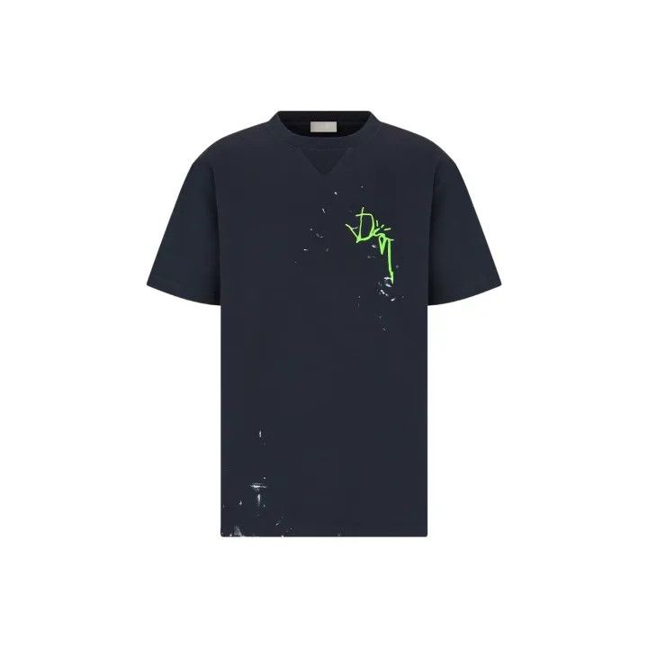 Dior Dior Travis Scott Collaboration Oversized Navy T-Shirt 0079 Size US L / EU 52-54 / 3 - 1 Thumbnail