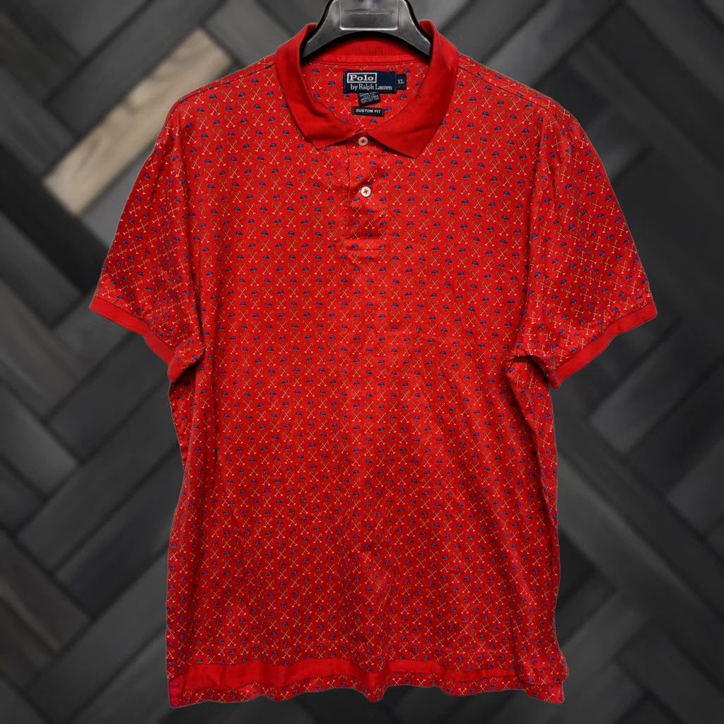 Vintage Polo Ralph Lauren Polo 1XL Multicolor Usa Short Sleeve Custom Fit Golf Shirt Men, Men's
