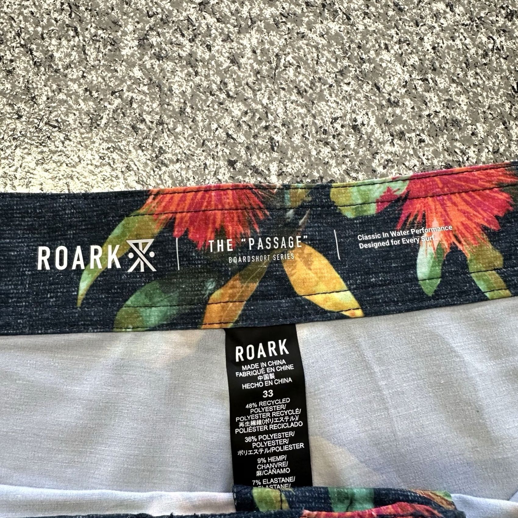 Roark Roark Boardshorts Mens 33 Swim Shorts Trunks 18” Floral Blue Roark Floral Board Shorts Men 33 XS? Size US 33 - 2 Thumbnail