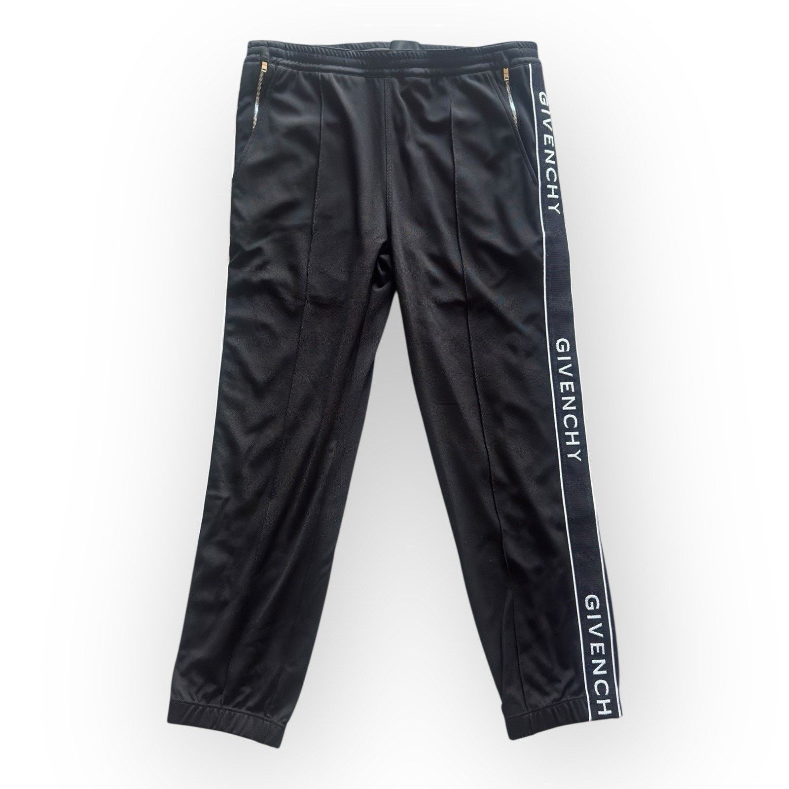 Givenchy Black Jogger Jersey Side Stripes Sweatpants size XXL $1590 Size US 38 / EU 54 - 1 Thumbnail