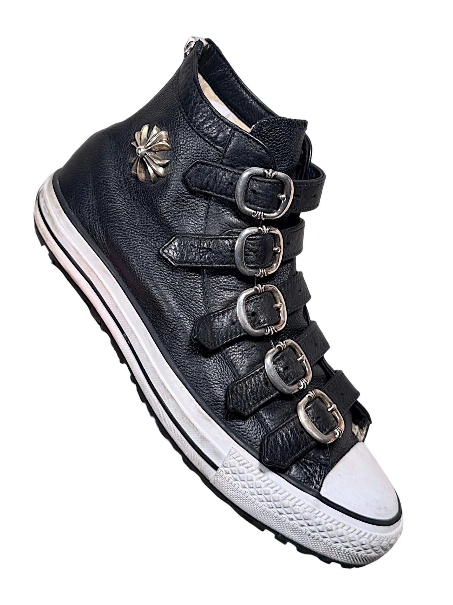 Chrome Hearts Gunslinger Buckle Leather Converse Black Size US 9 / EU 42 - 2 Thumbnail