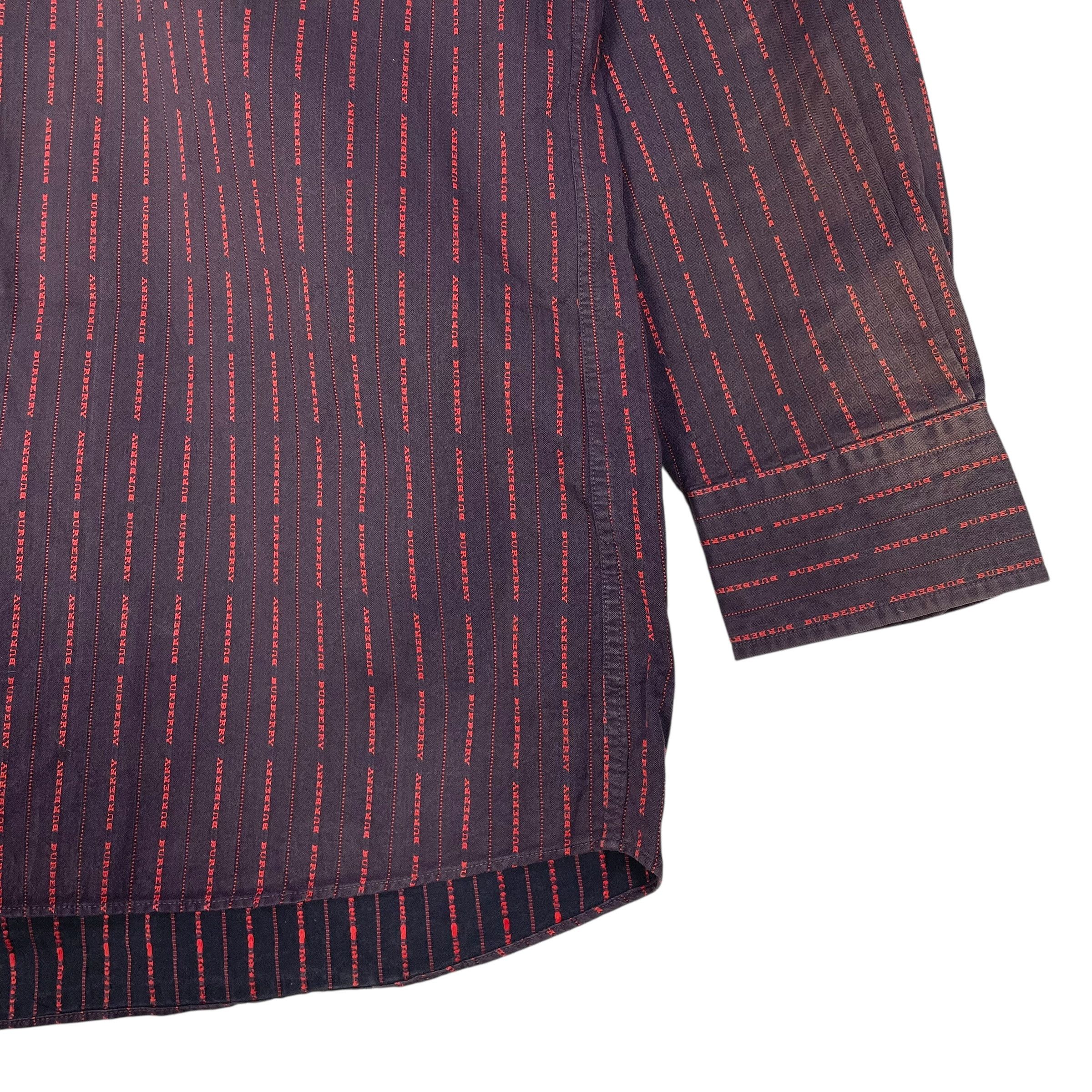 Burberry Vintage Burberry London Monogram Button Up Canvas Shirt Size US M / EU 48-50 / 2 - 4 Thumbnail