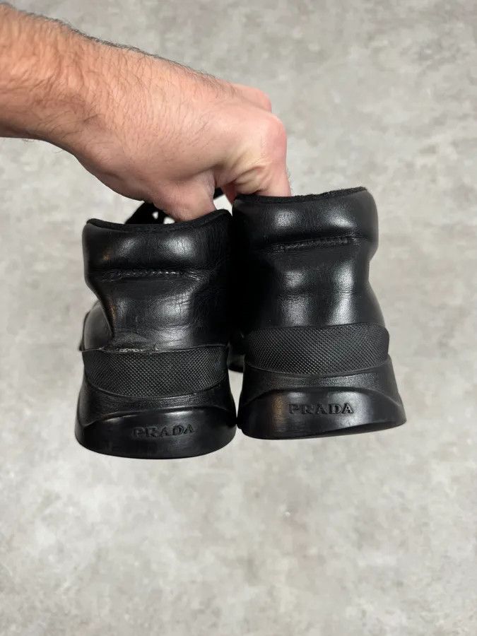 Prada FW2000 Prada Black Vibram Leather Boots Size US 10.5 / EU 43-44 - 5 Thumbnail