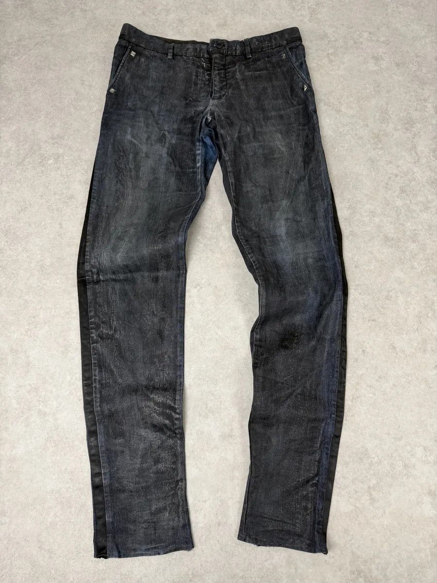 Dolce & Gabbana AW2006 Dolce & Gabbana Black Reworked Waxed Wenim Jeans Size US 32 / EU 48 - 1 Thumbnail