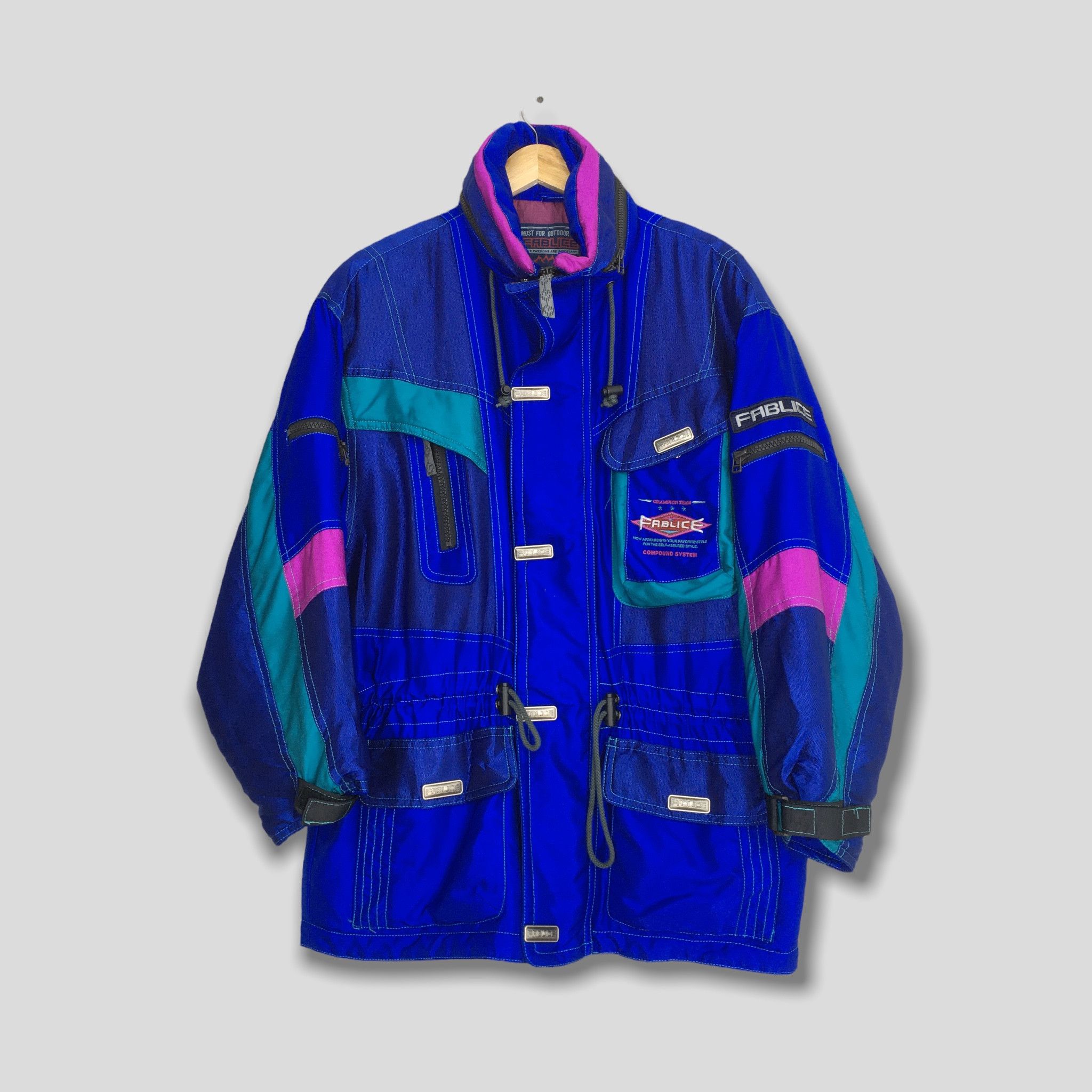 image of Bomber Jacket x Vintage 90's Fablice Skiing Bomber Parka Jacket, Men's (Size Medium)