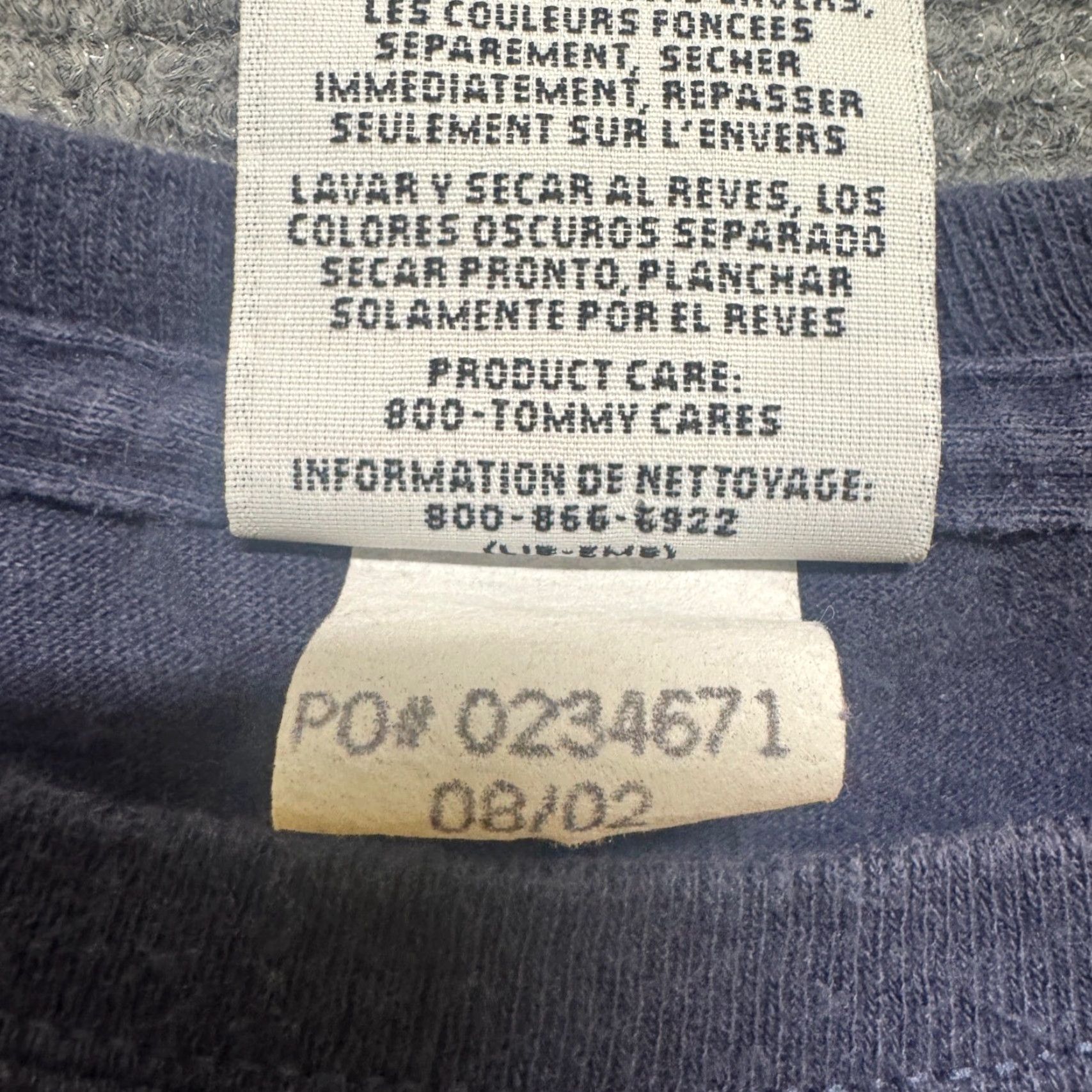 Tommy Hilfiger VINTAGE Tommy Hilfiger Shirt Men's 2XL Navy Blue 90s Boxy Faded Y2K Size US XXL / EU 58 / 5 - 3 Thumbnail