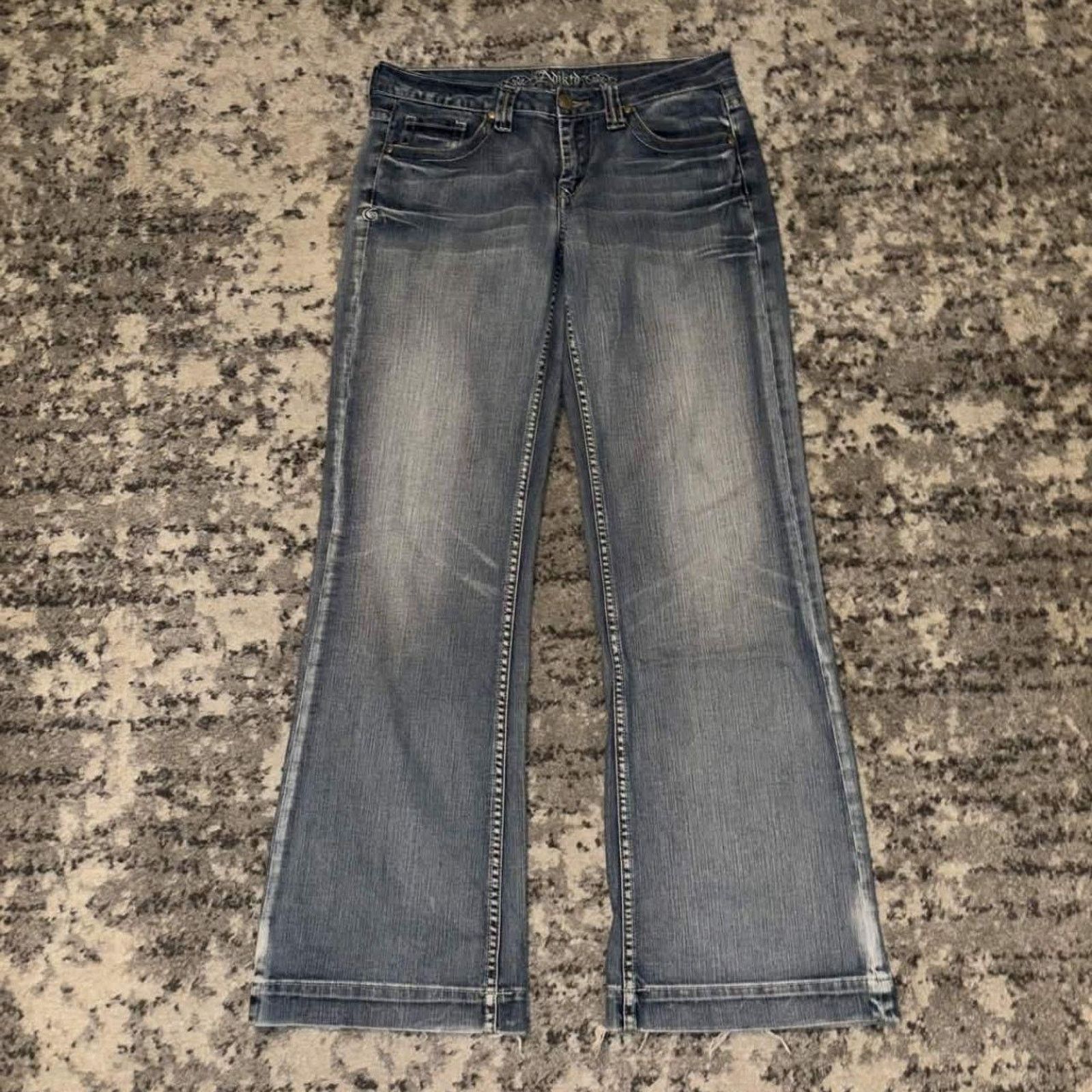 Vintage Y2K Adikto Wide Leg Flare Denim Jeans Size 29" - 1 Thumbnail